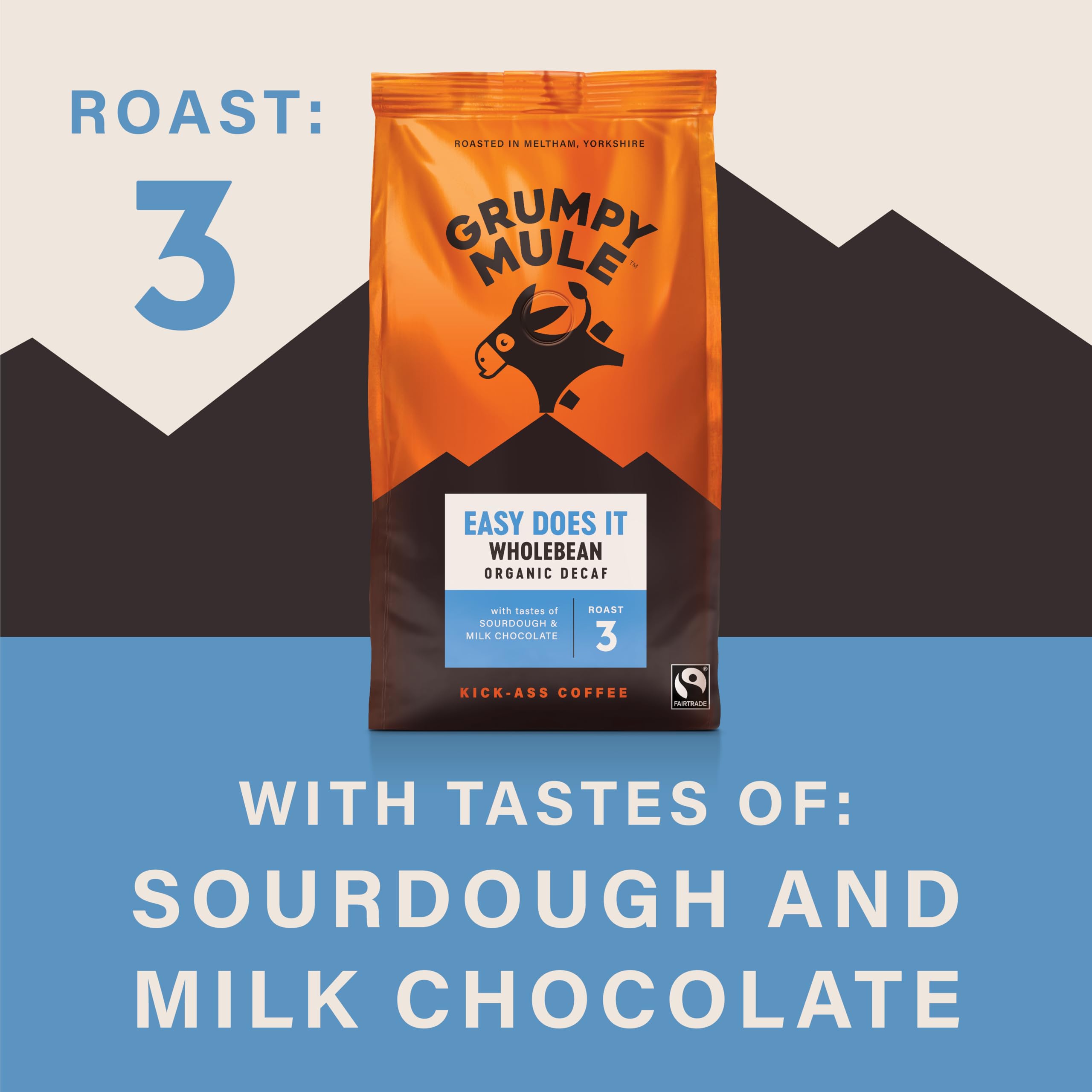 Grumpy Mule Easy Does It Decaf Whole Coffee Beans - Swiss Water Process | 200g 2