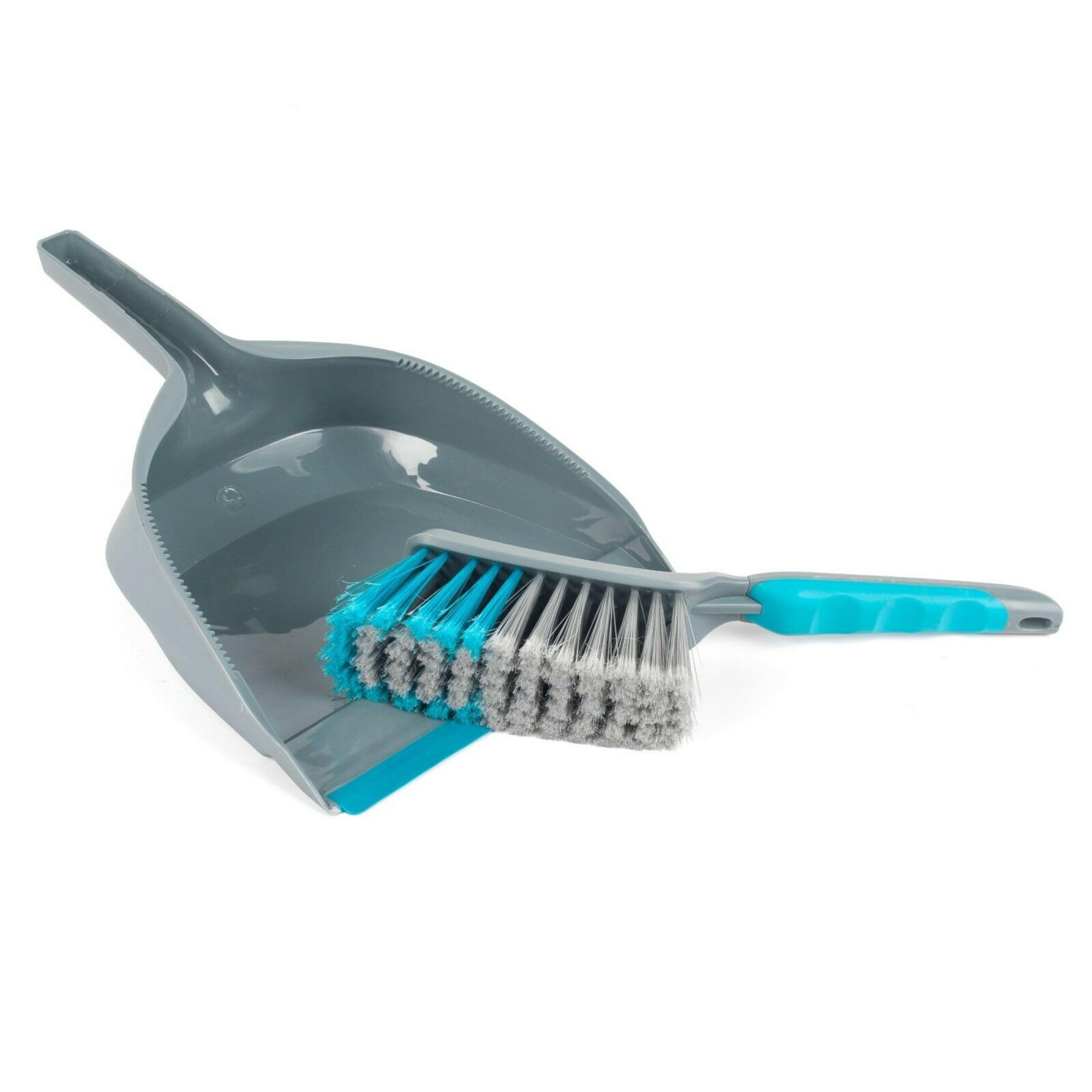 Beldray LA049254 Dustpan and Brush Set - Hardwearing Plastic for Floor Cleaning | Grey/Blue 7
