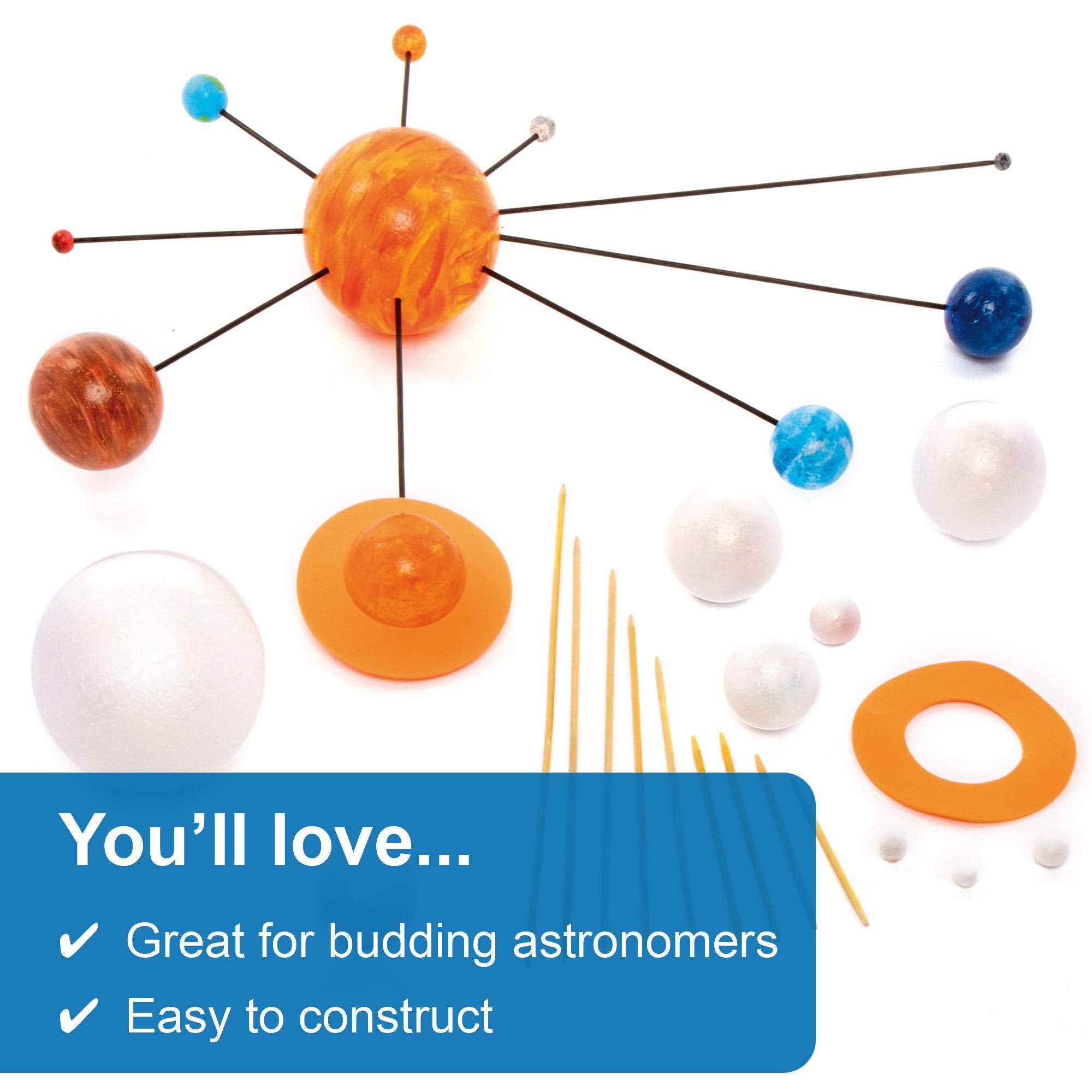 Baker Ross EV8302 Solar System Craft Kit - Educational Science Kit for Kids Ages 6+
