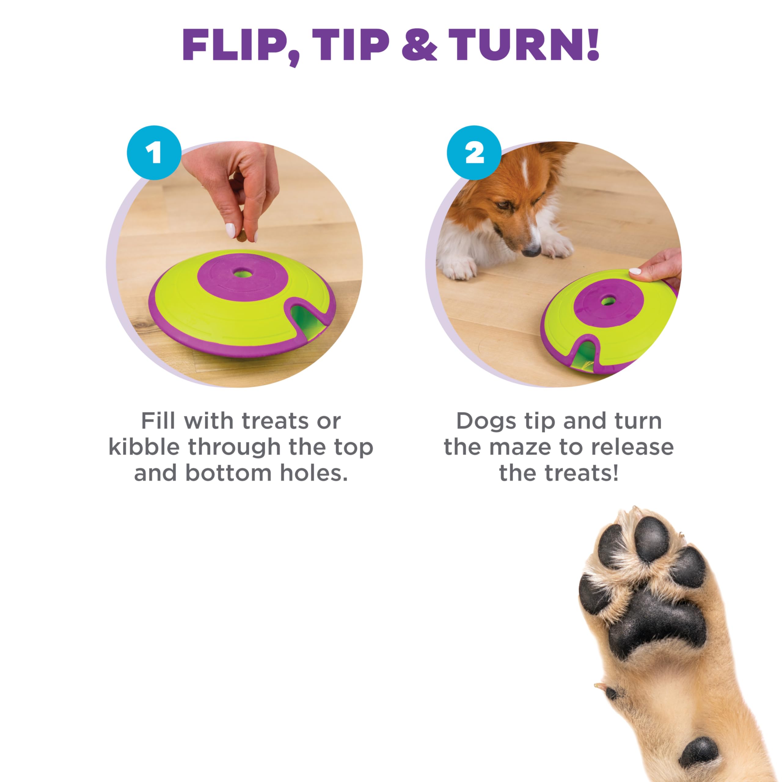 Outward Hound Nina Ottosson Treat Maze Interactive Treat Puzzle Dog Toy, Intermediate Level 2 3