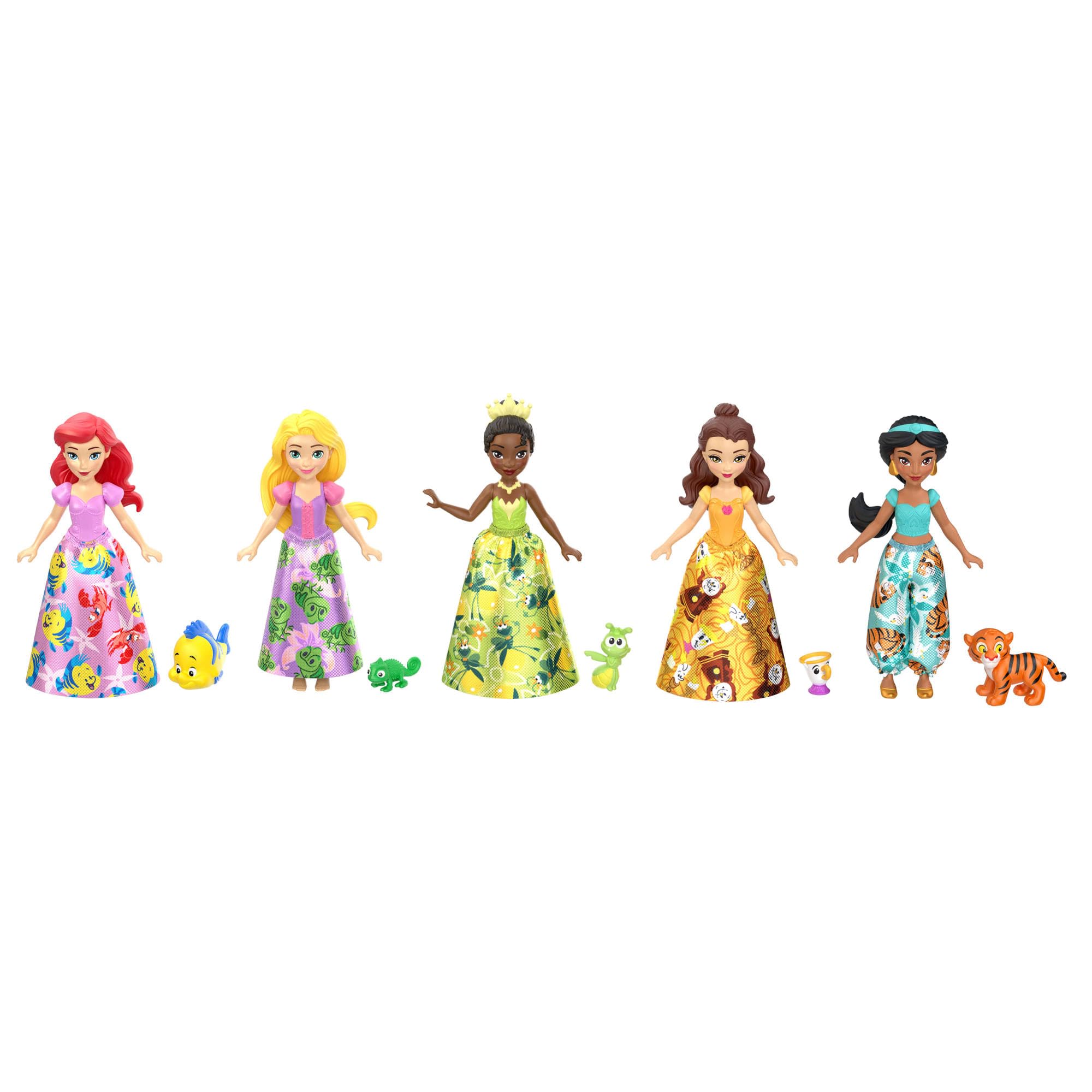 Mattel Disney Princess & Friends Playset with 5 Posable Small Dolls and 5 Friend Figures | Ages 3Y+ | Model JBL33 3