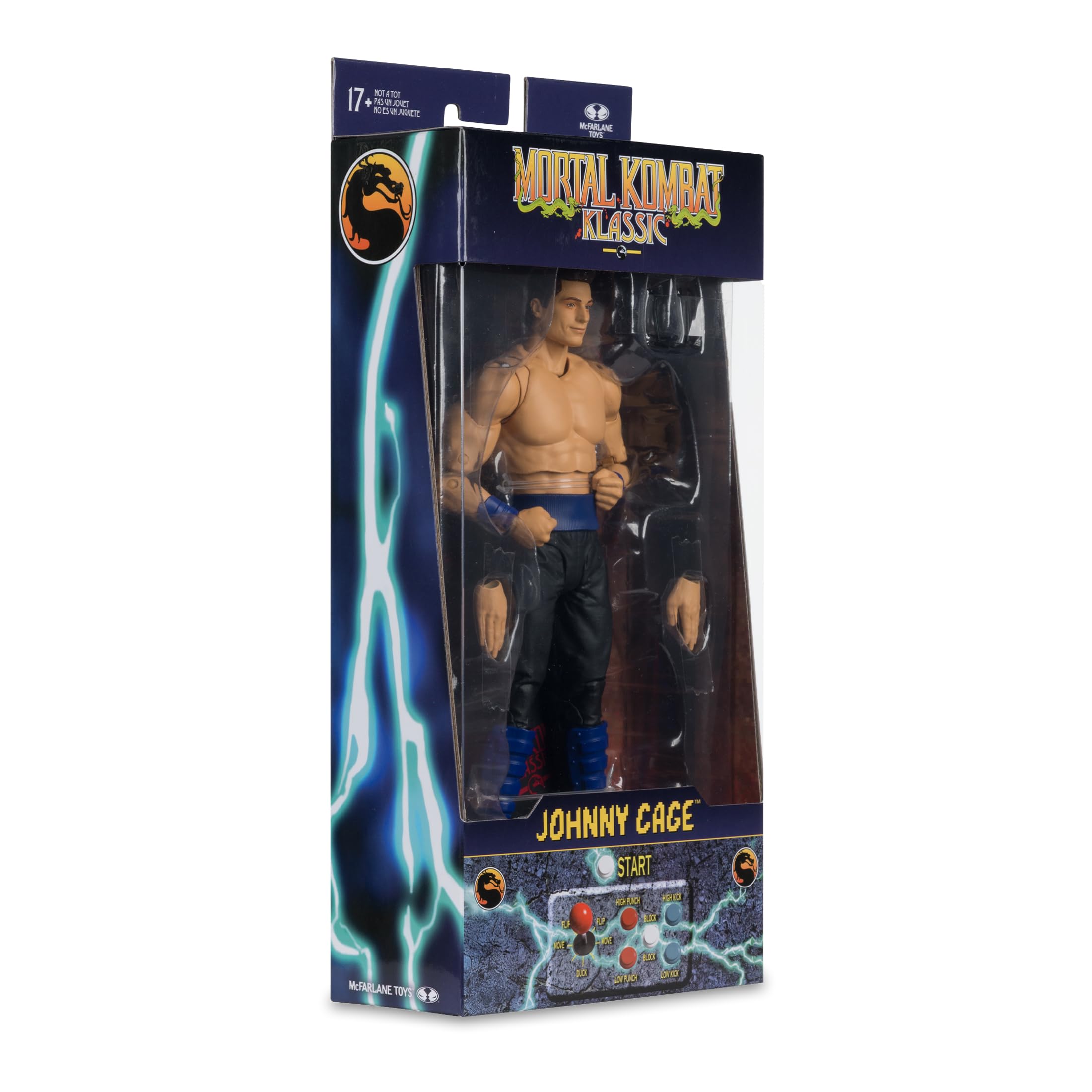 McFarlane Mortal Kombat Klassic Johnny Cage 7in Action Figure | Ultra Articulation | Plastic 6
