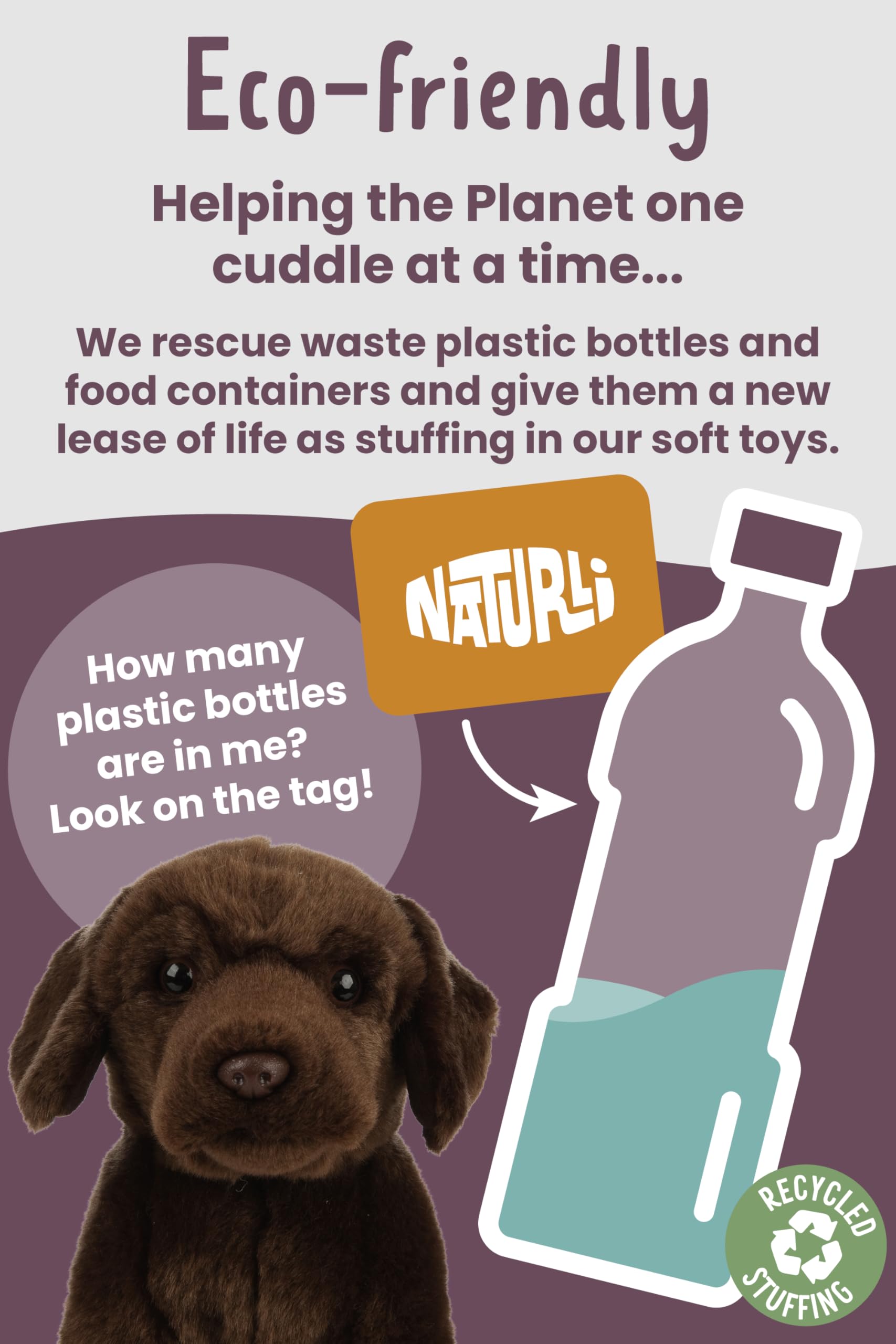 Chocolate Labrador Plush Toy - Soft Stuffed Animal for Kids & Adults, 20cm Brown 13