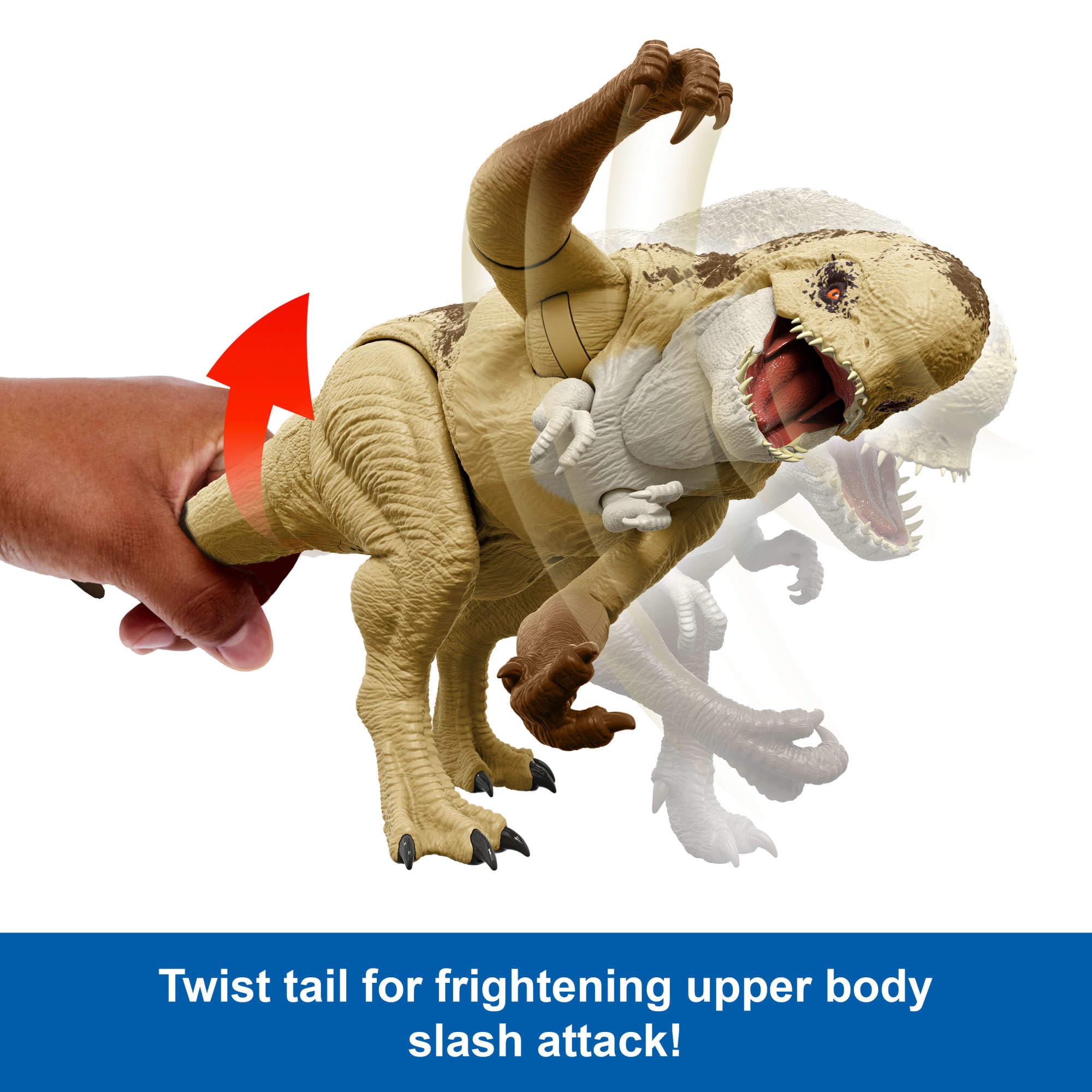 Mattel Jurassic World Rebirth Distortus Rex Rumble 'N Rampage Action Figure - Movie-Author Dinosaur with Sound & Motion 3