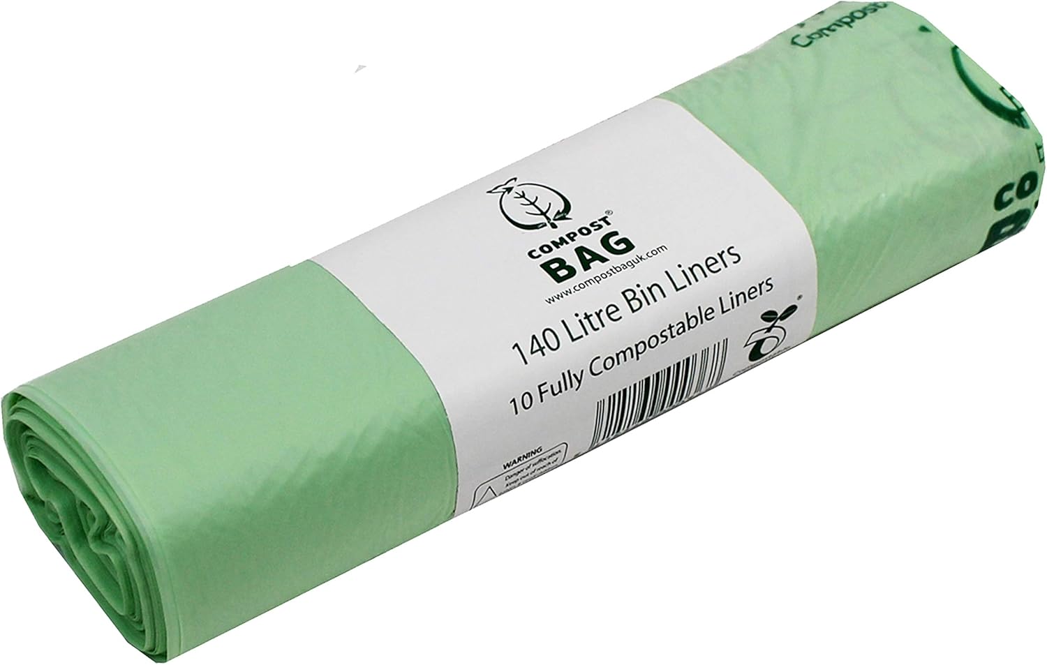 All-Green kompostierbare Mülltonnenbeutel, 140 l, 10 Beutel mit Kompostierungsanleitung