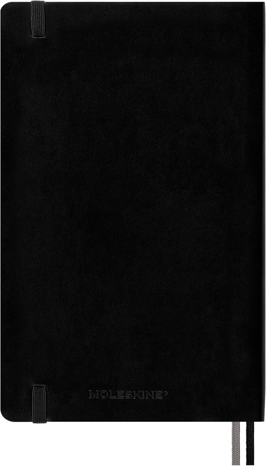 Moleskine Classic Expanded Ruled Notebook - Soft Cover, Black, 400 Pages, L Size 4