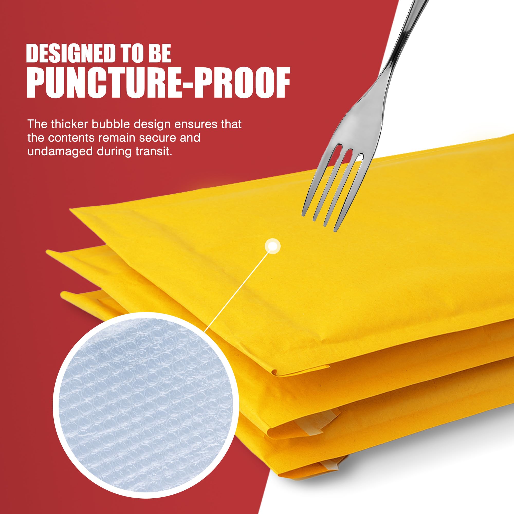 Merrimen Padded Envelope Mailers - A3 Size, 10 Pack Gold | Lightweight Protective Shipping 6