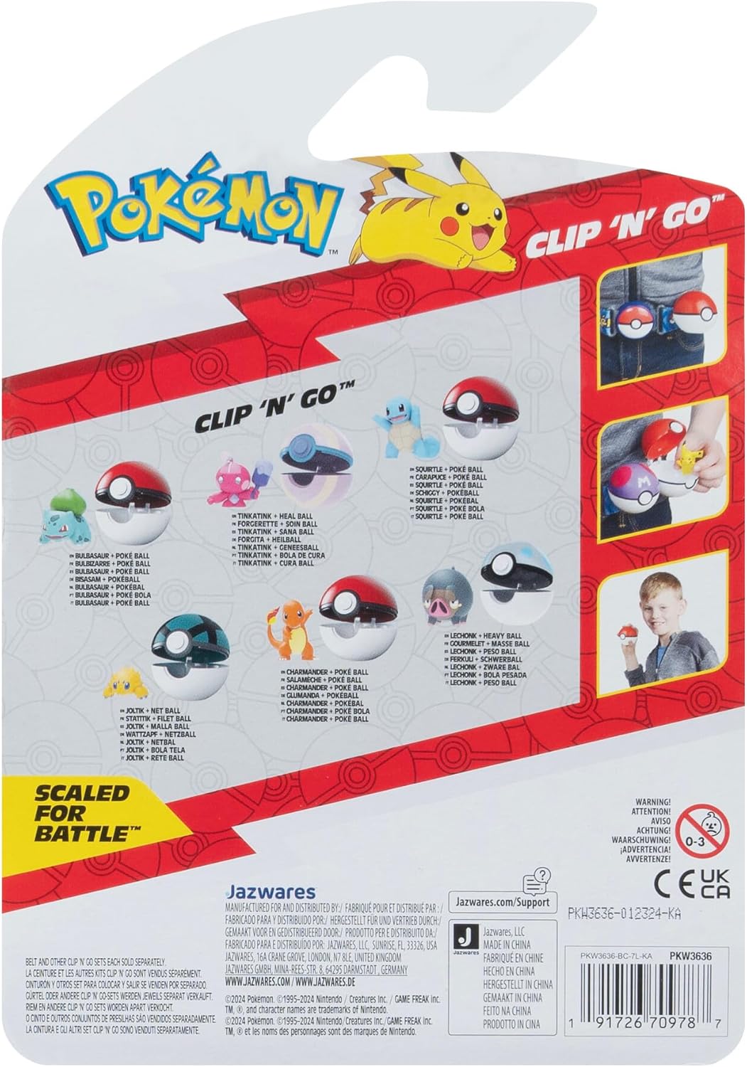 Pokémon Clip 'N' Go - Squirtle #3 with Poké Ball Action Figure 5