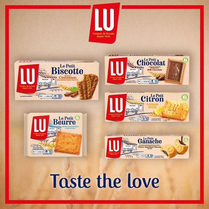 LU Le Petit Chocolat Milk Chocolate Coated Biscuits, Classic French Buttery