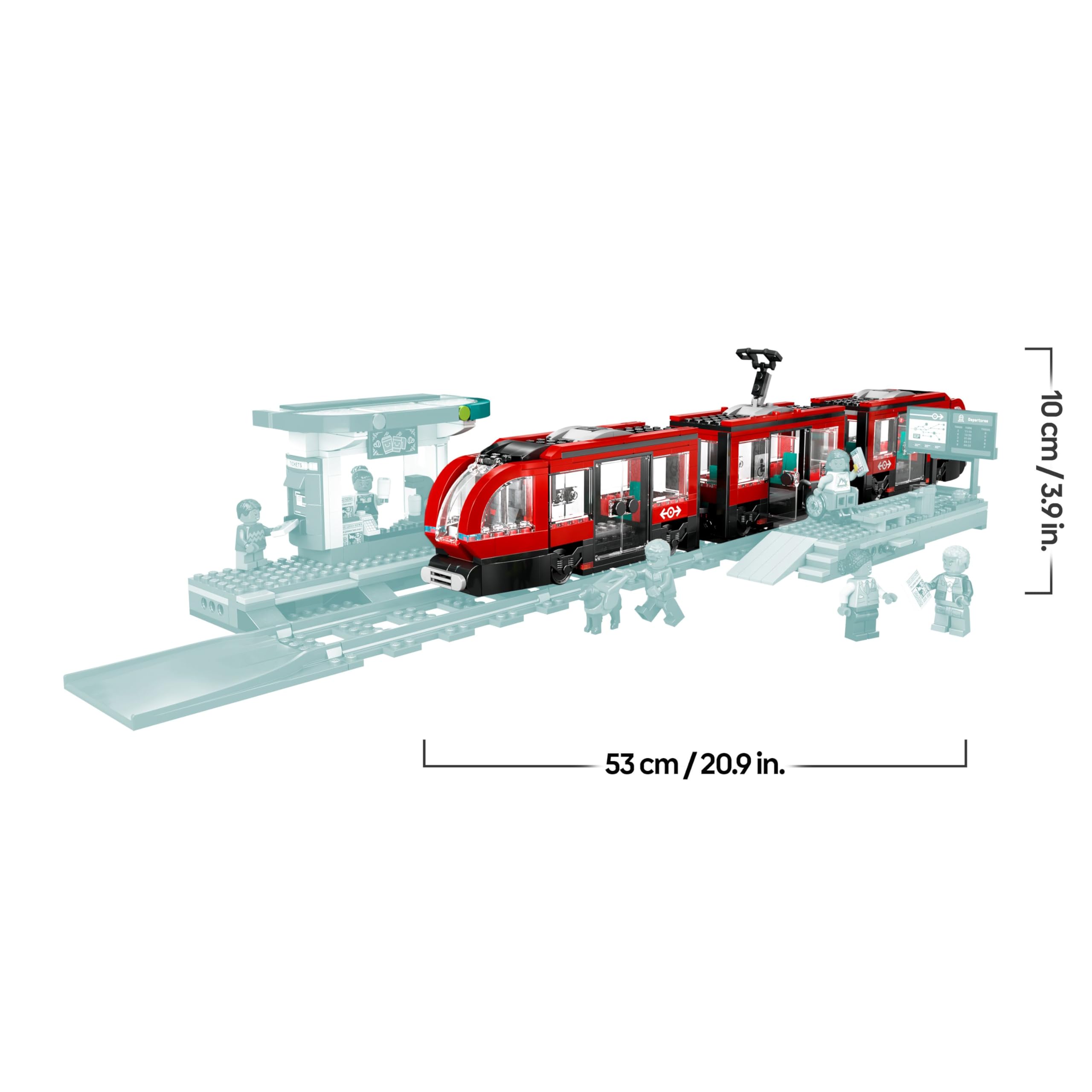 LEGO City Downtown Tram and Station Building Toy Set - 811-Piece Playset for Ages 7+ 10