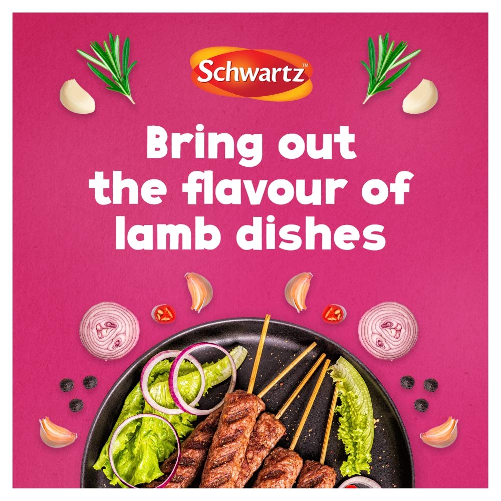 Schwartz Rosemary and Garlic Lamb Seasoning 38g Jar - Pack of 6 2