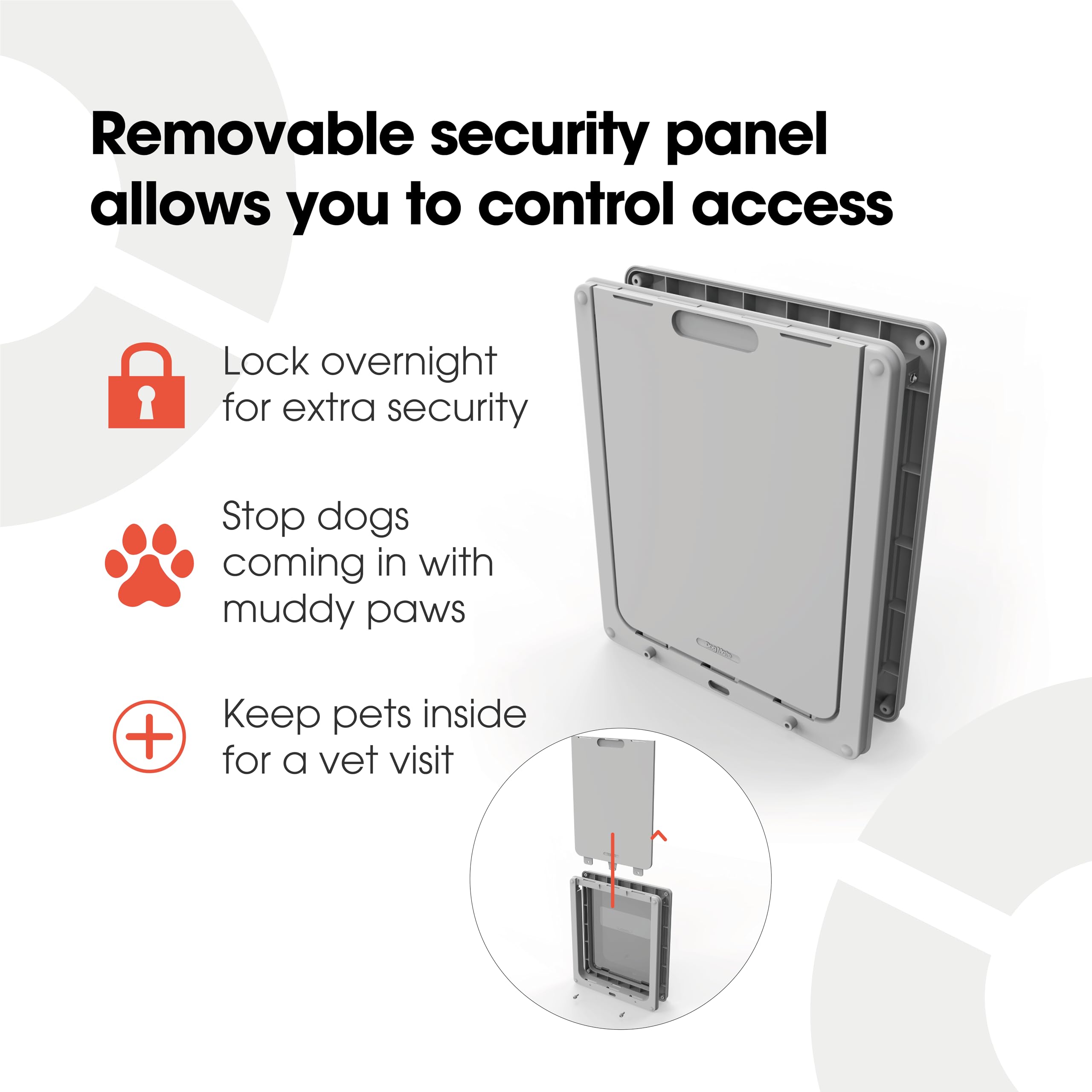 Cat Mate Large 4-Way Cat Flap | Secure Lock | For Large Cats & Small Dogs | Brown 2