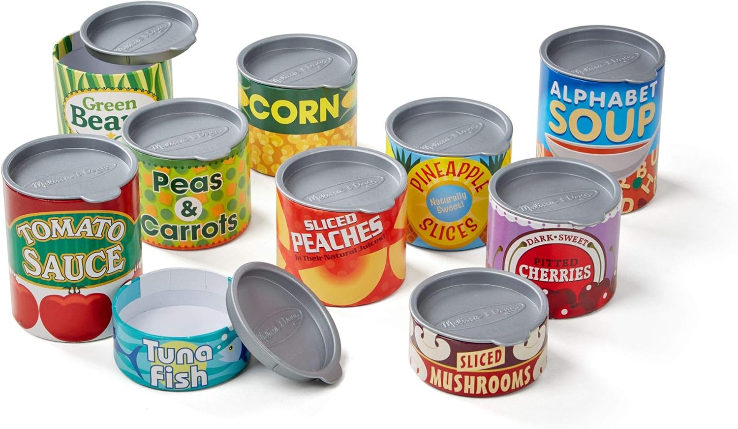 Melissa & Doug Let's Play House! Grocery Cans - Pretend Play Food Set for Kids 3+ 5