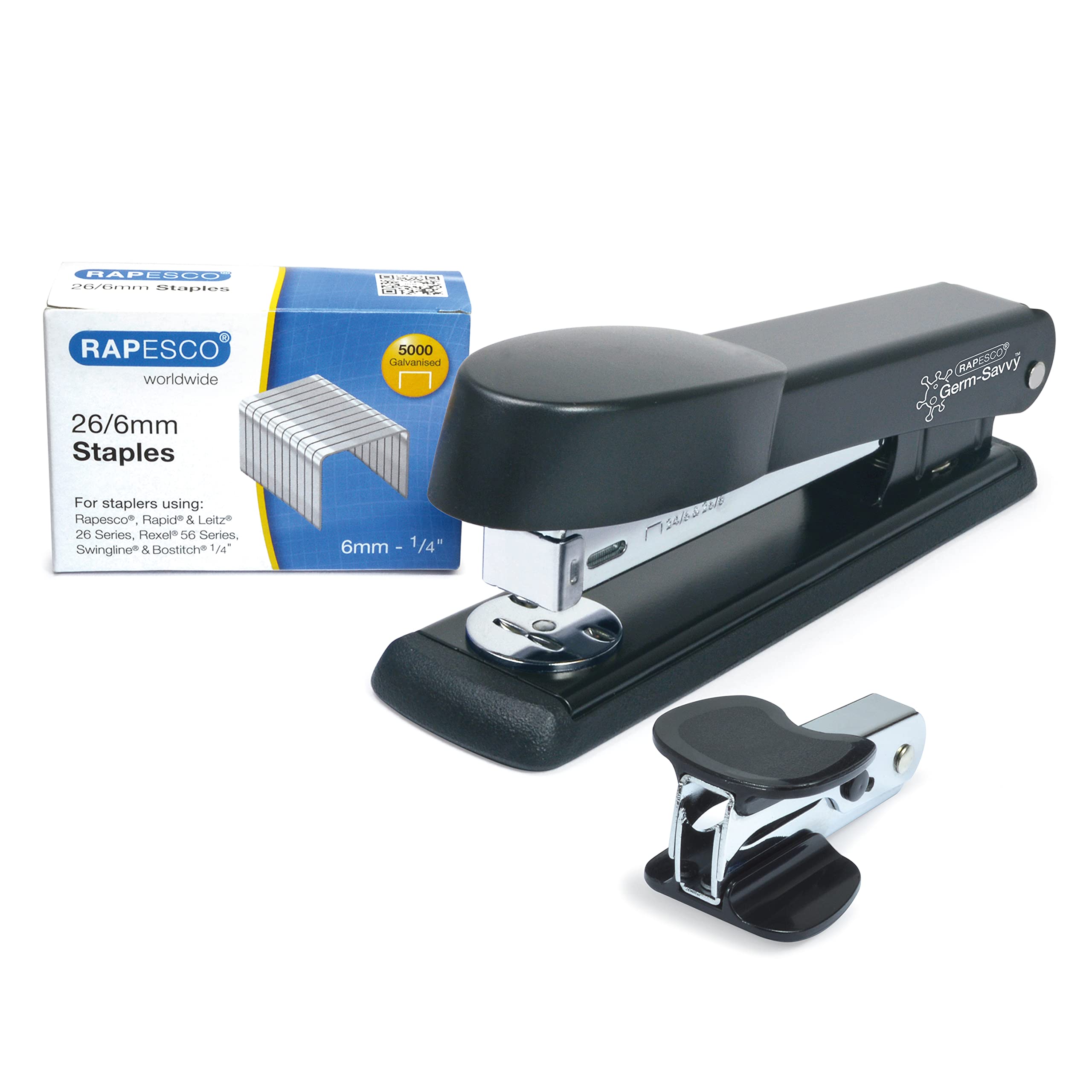 RAPESCO Marlin 1471 Desktop Stapler - 25 Sheet Capacity, Antibacterial | Includes R4 Remover & 5000 Staples 1