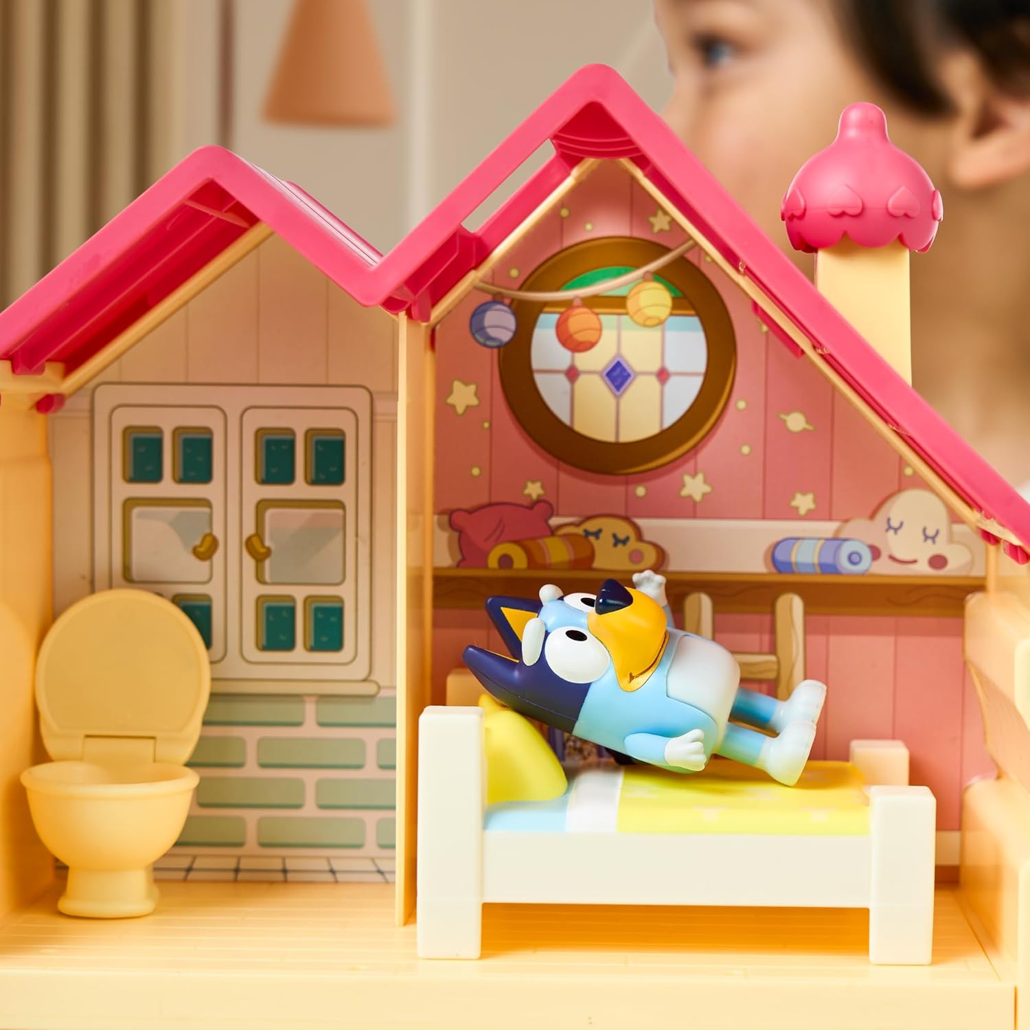 Mini Bluey Home Playset - Compact House with Carry Handle & 3 Rooms 5
