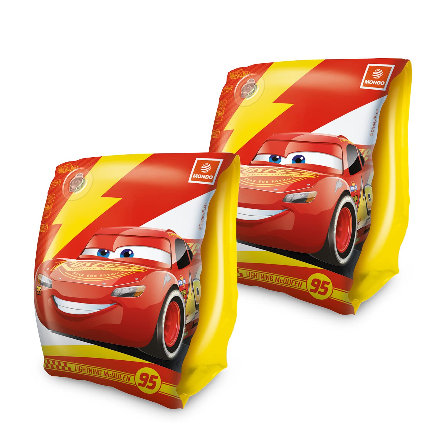 Mondo Disney Cars Inflatable Arm Bands - Ages 3+, Safety Valve, PVC 1