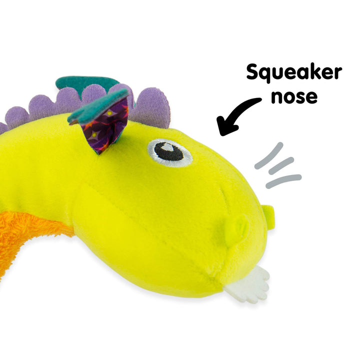 Lamaze Flip Flap Dragon - Sensory Plush Toy with Crinkle & Squeak Features for Babies