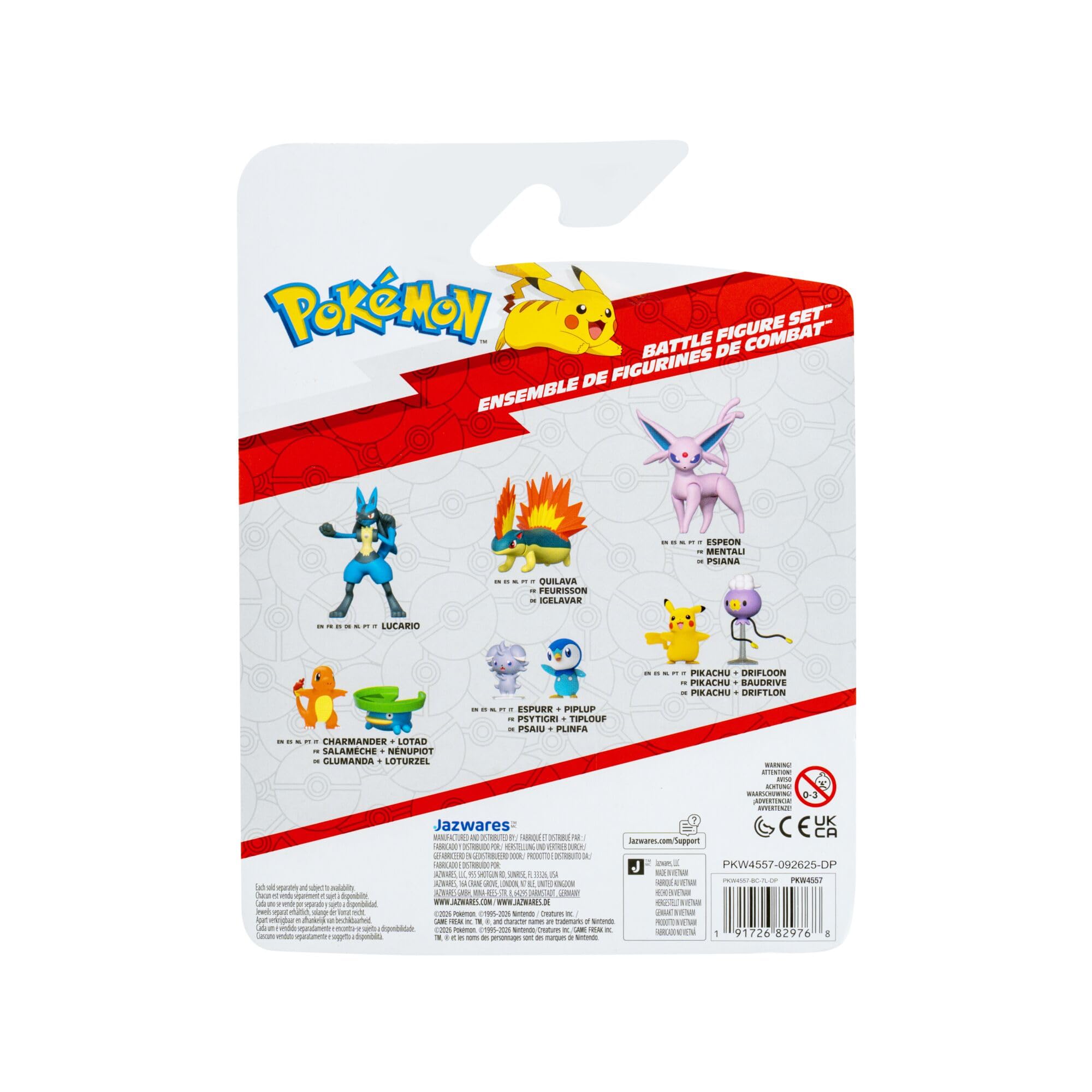 Pokémon Battle Figure 3 Pack - Charmander, Wooper, & Alolan Muk | Classic Edition 6