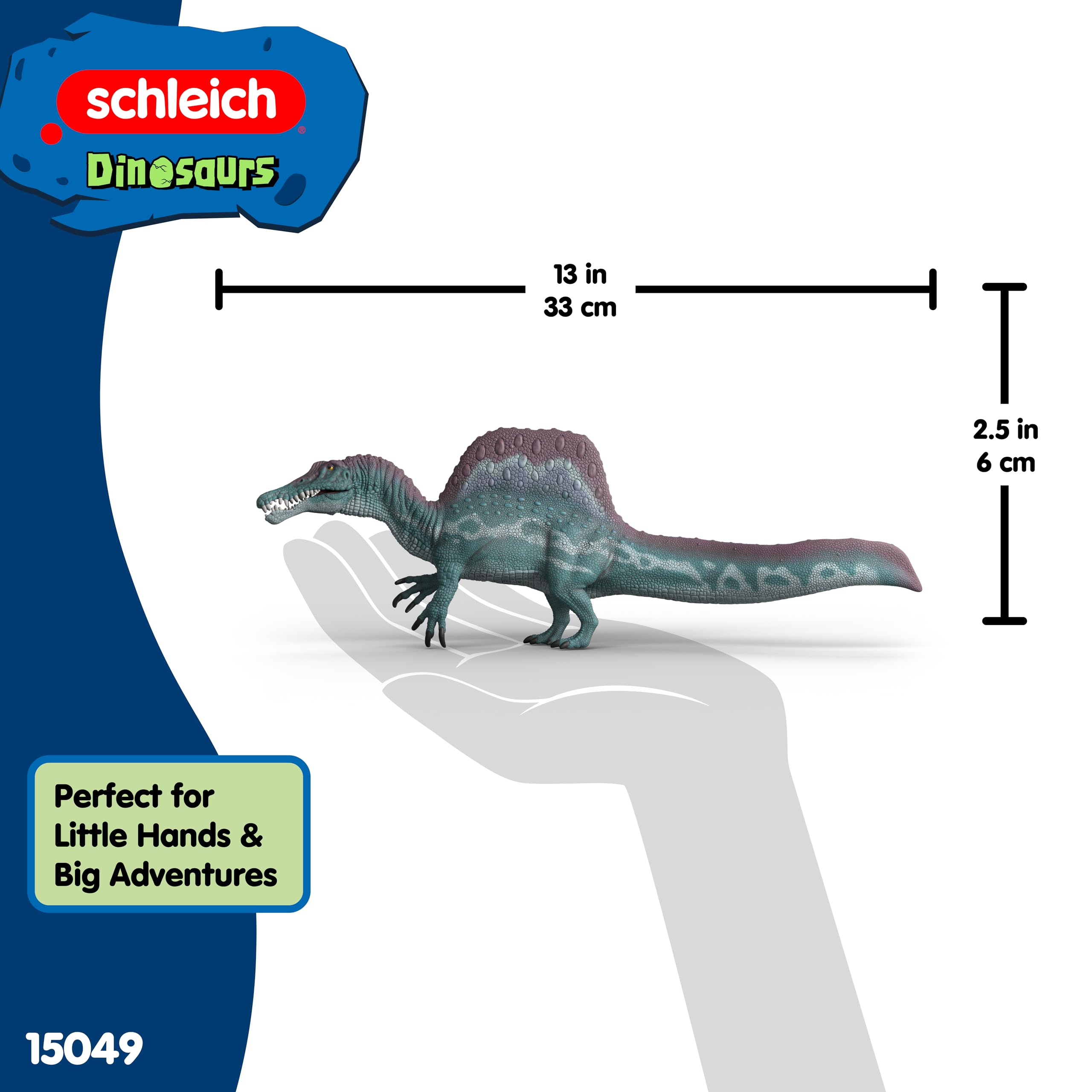 Schleich Spinosaurus Figure 15049 - Green Plastic Miniature | Ages 5-12 6