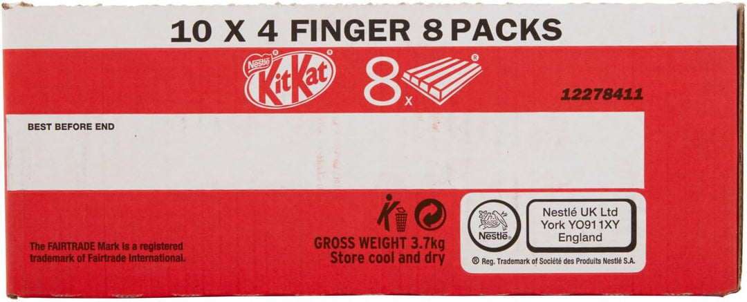 KitKat 4 Finger Milk Chocolate Bar Bumper Multipack, 8 x 41.5 g