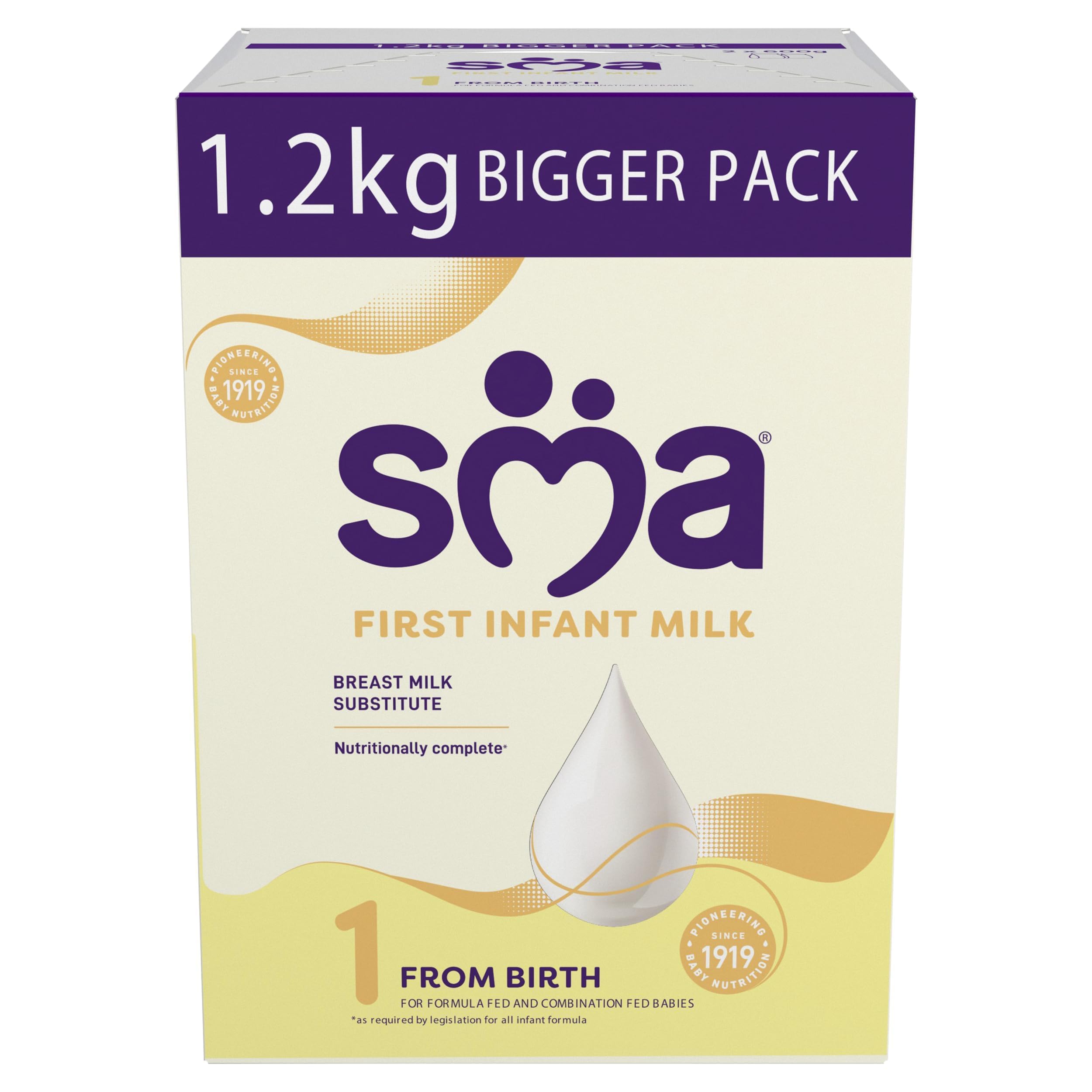 SMA First Infant Babymilchpulver – ab Geburt, 1,2 kg, Halal-zertifiziert, ohne Palmöl