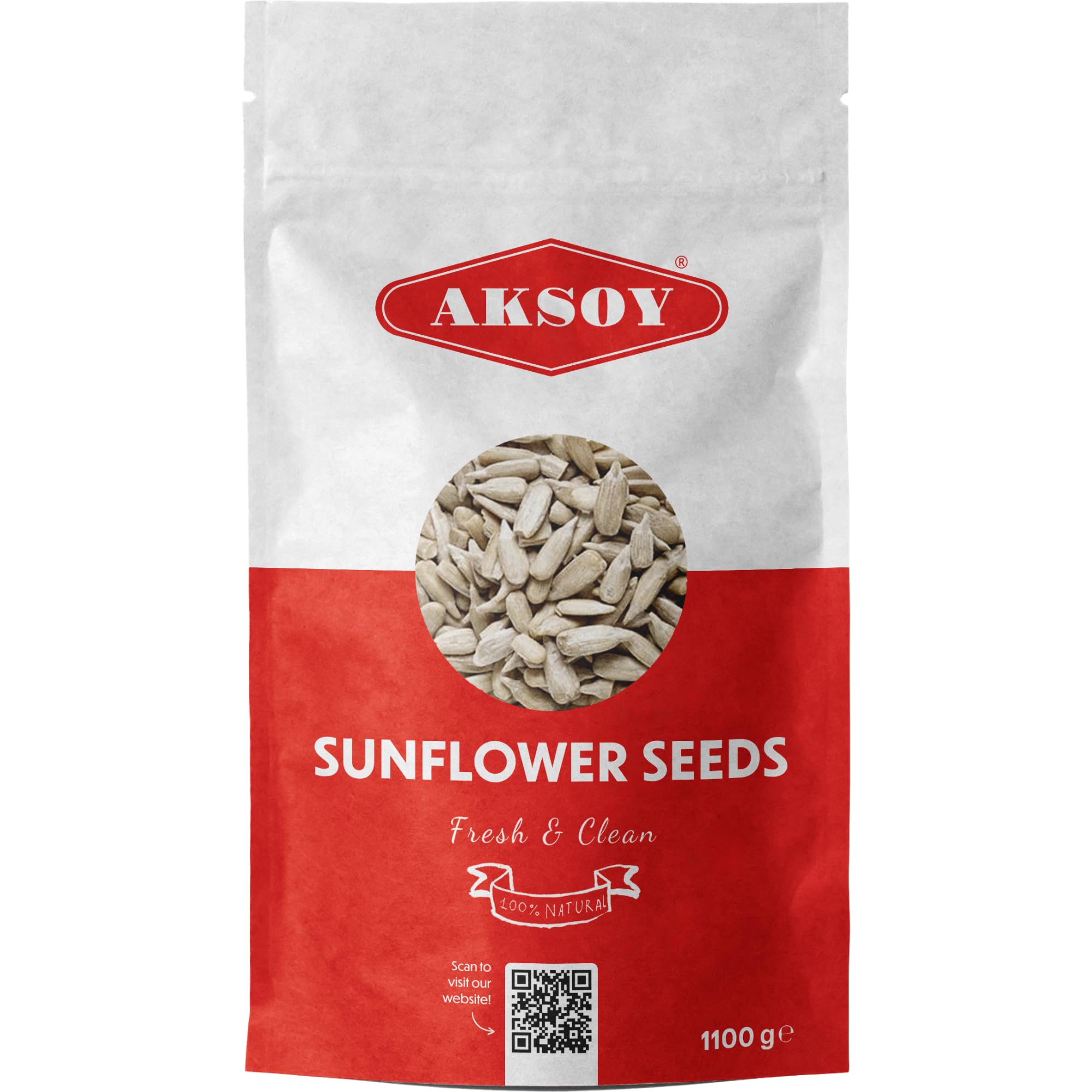 AKSOY Raw Sunflower Seed Kernels (No Shell) | 1100g | Antioxidant Rich Superfood 1