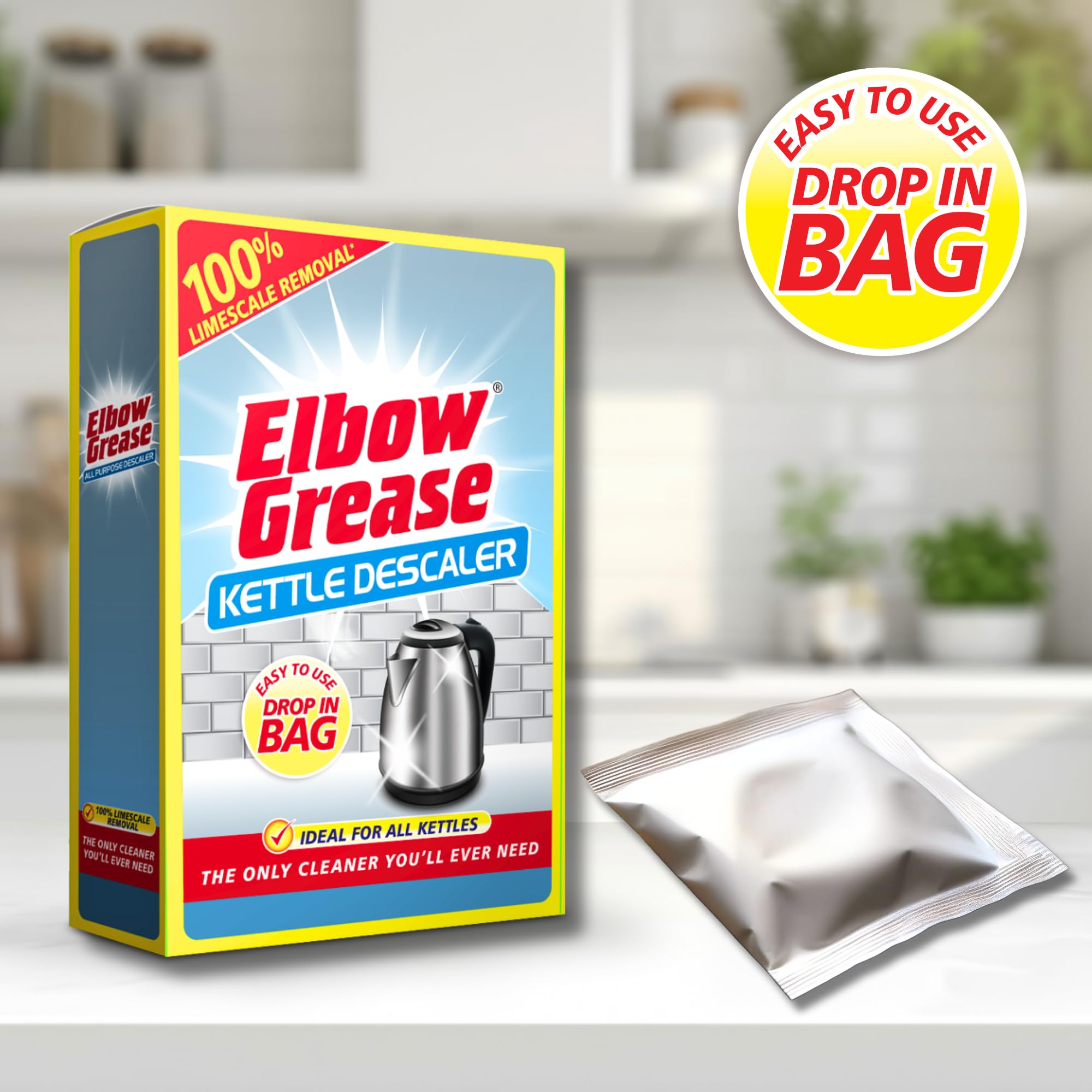 Elbow Grease Kettle Descaler - Up to 100% Limescale Removal | Ready to Use Sachet | 1 Count 2
