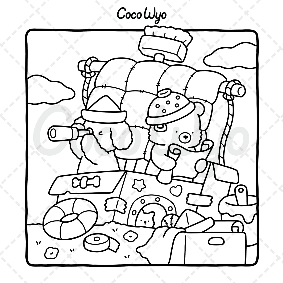 Coco Wyo Little Cuddles Coloring Book - Cute Animals for Teens & Adults | Paperback 4