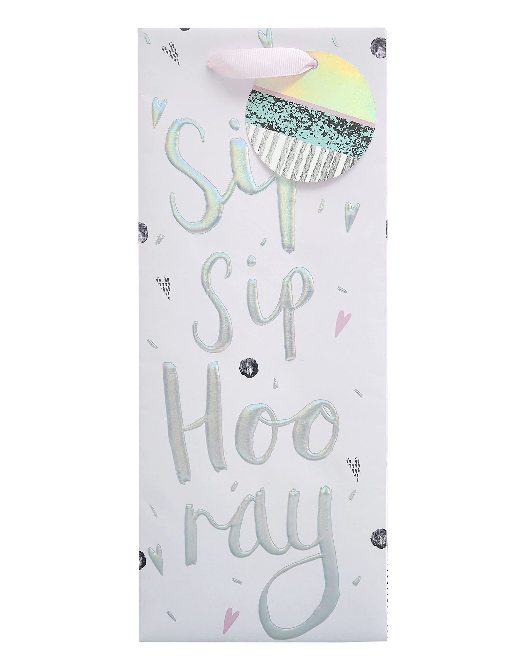 UK Greetings Love Heart Bottle Bag - FSC Certified | 13.3 x 32.7 x 8.3 cm 2