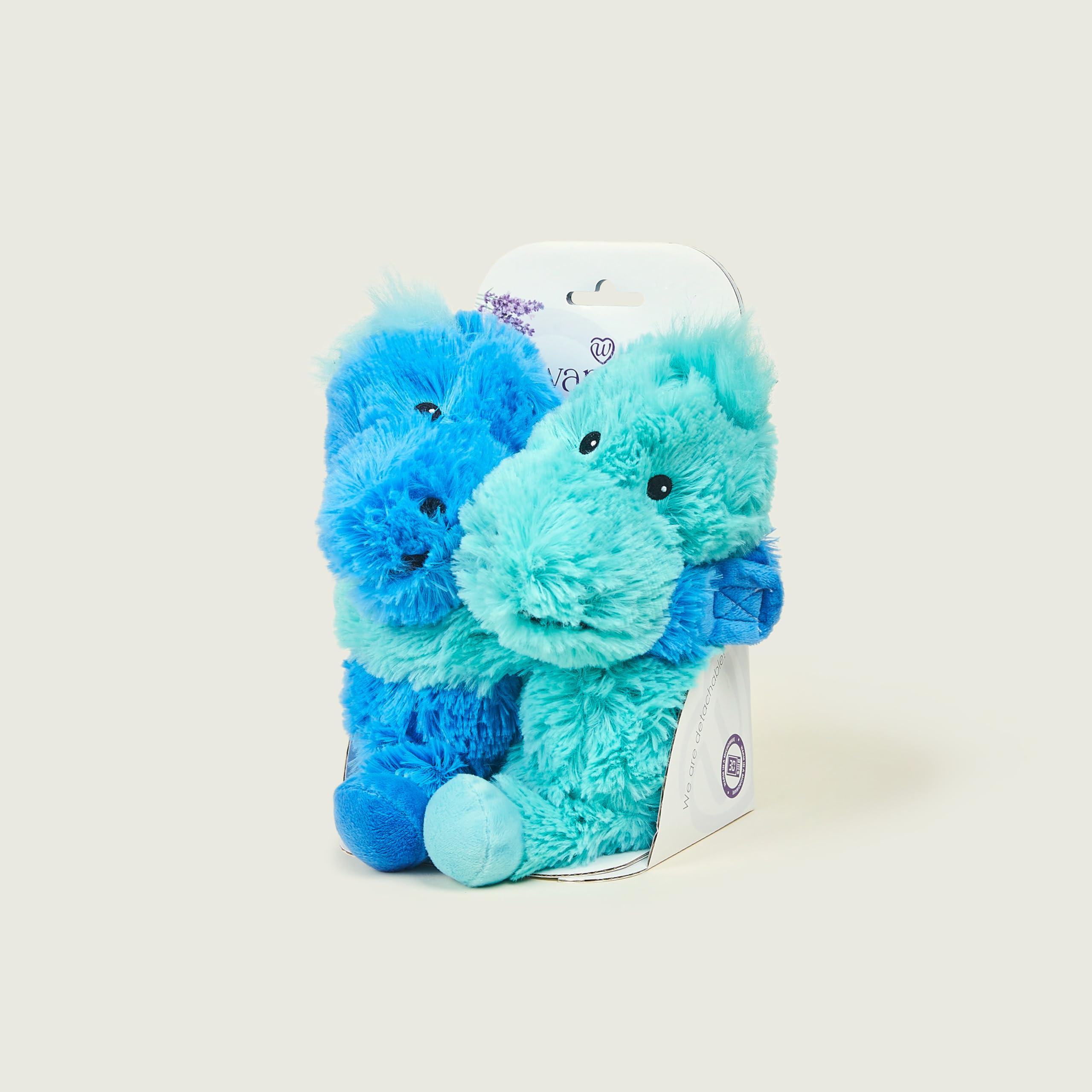 Warmies Warm Hugs Dinosaur Microwavable Plush with Lavender Scent | Blue Polyester 3