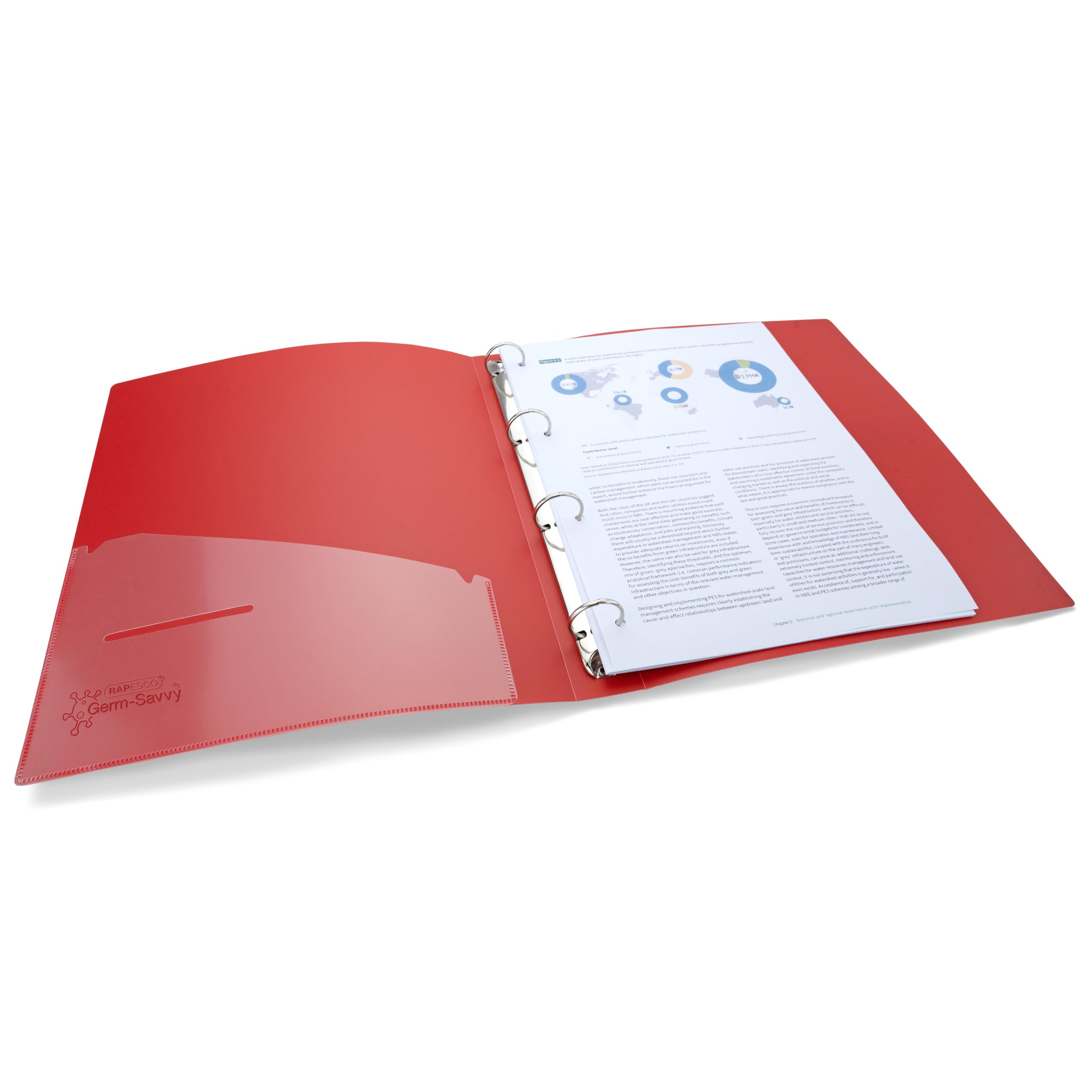 Rapesco 1814 O-Ring Binders, 4-Ring, 35mm Spine, A4, Pack of 10 Assorted Colours 3