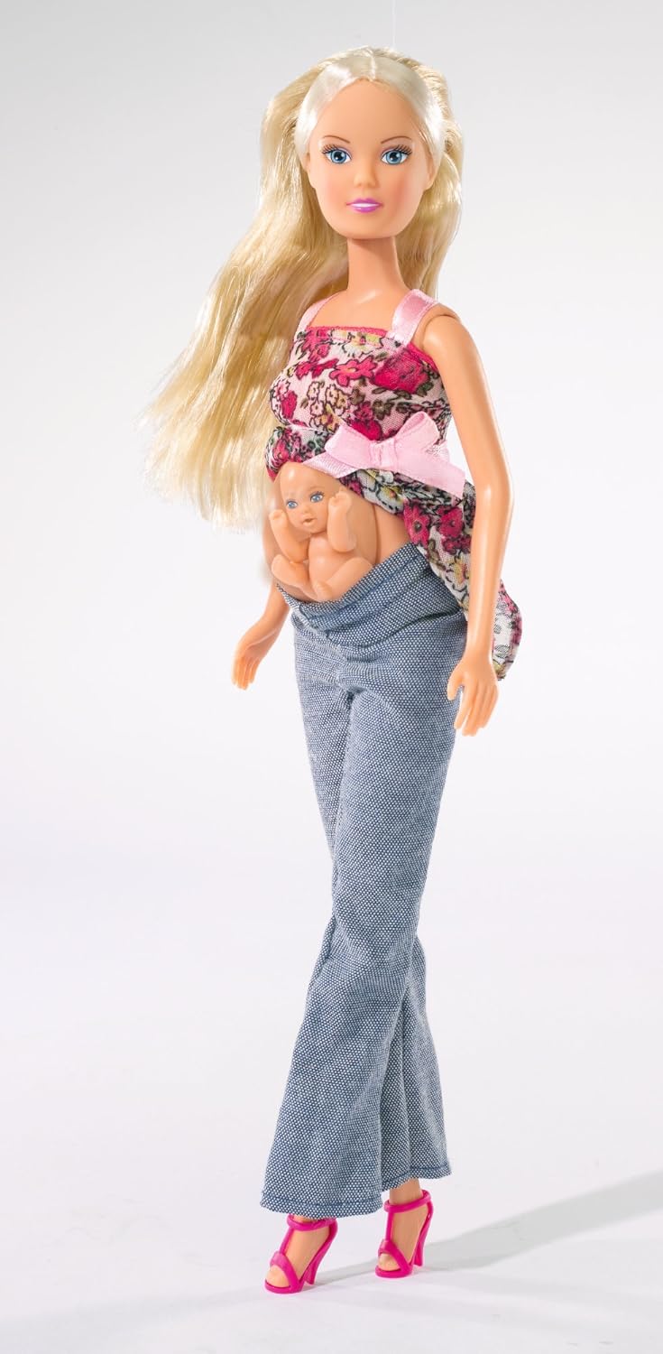 Simba Steffi Love Pregnant Doll with 13 Accessories - Tummy Opens to Place Baby, Ages 3+ 3