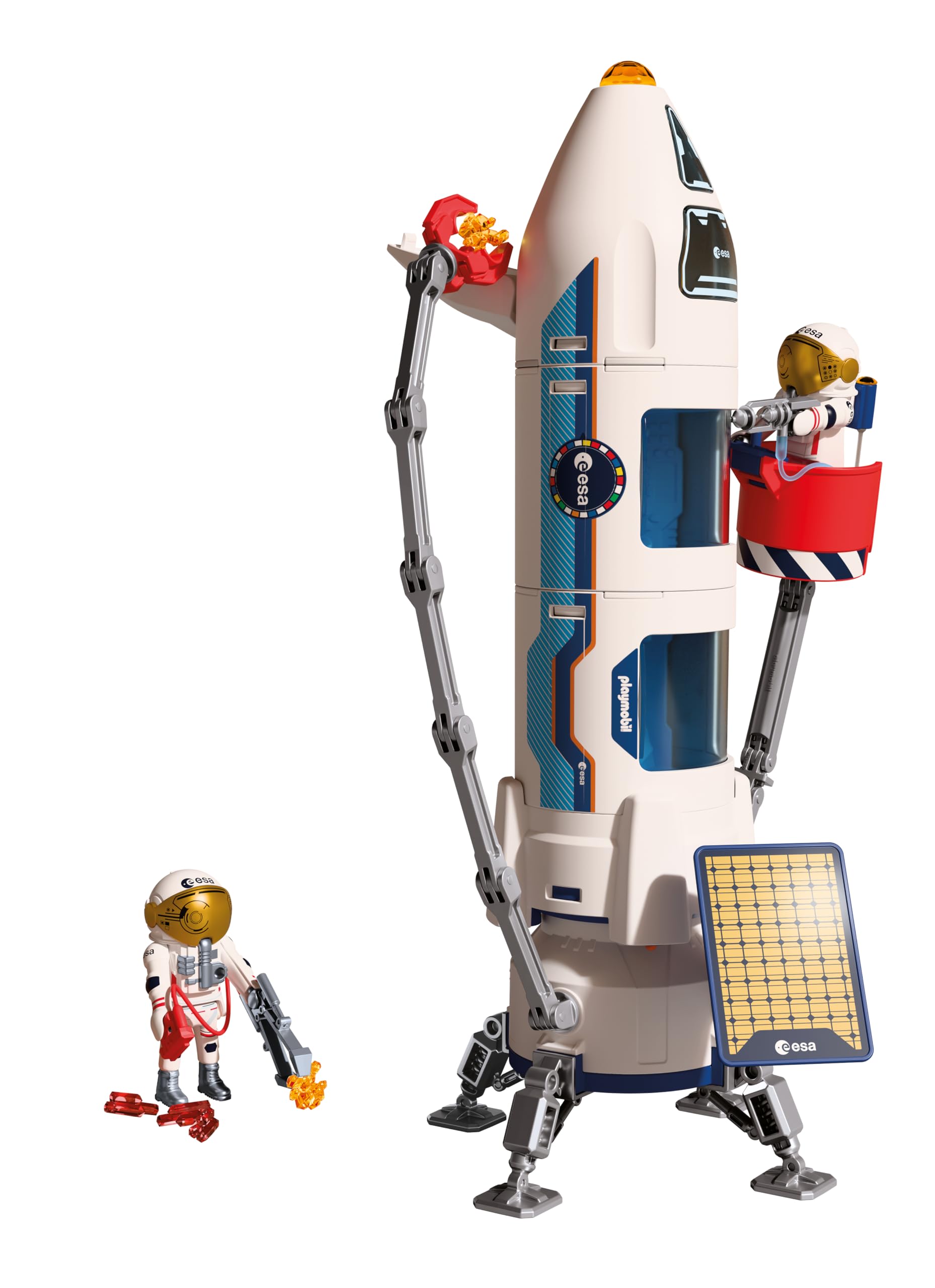 Playmobil Space ESA Mars Research Rocket Playset | Modular Rocket | Ages 4+ | 71 Pieces