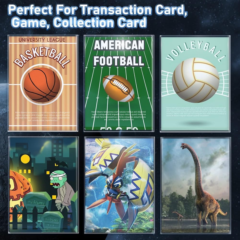 MOXYOY Pokemon Card Sleeves 100 Pack - Transparent Protective Sleeves for TCG Cards 7