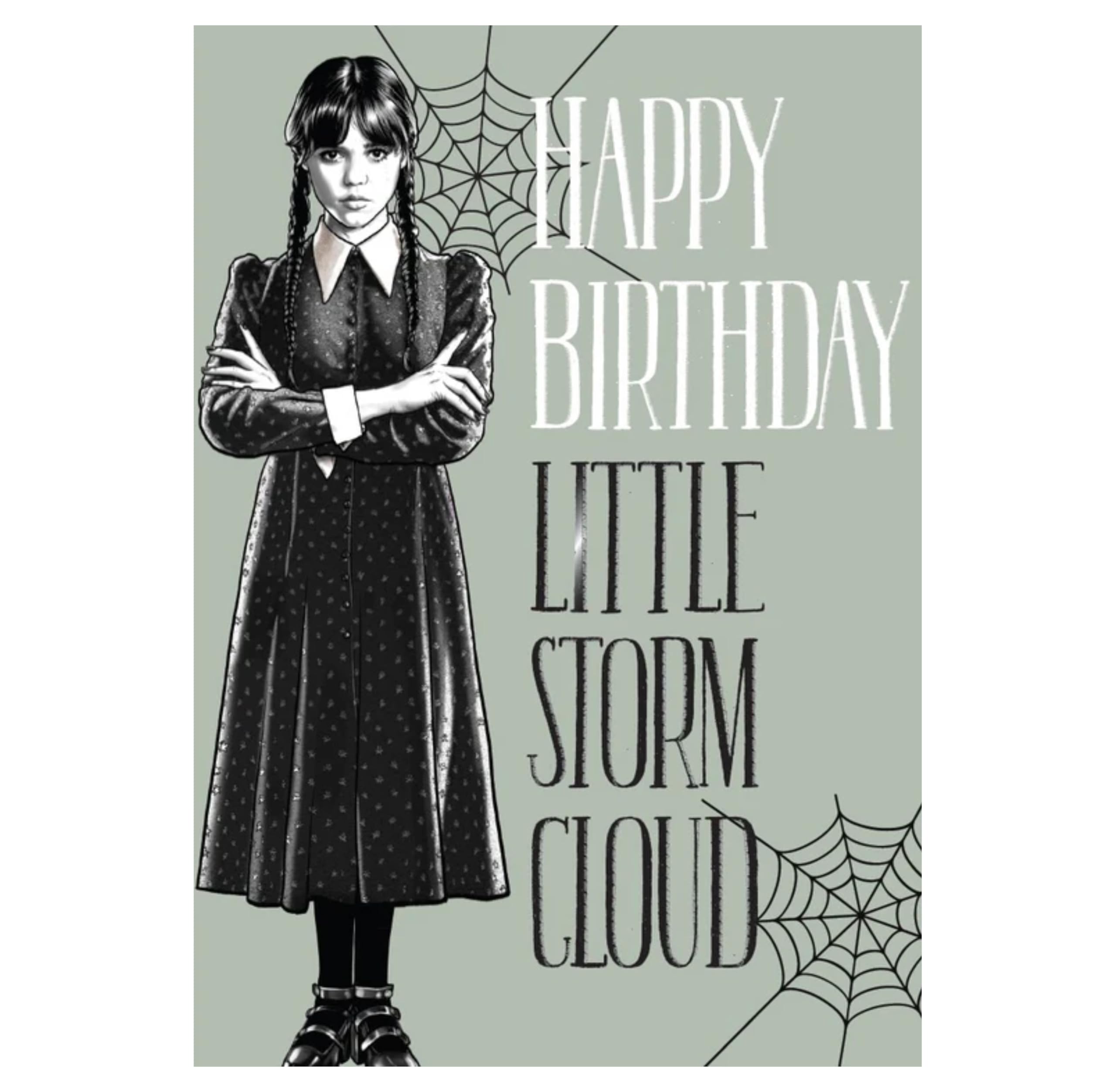 Wednesday Birthday Card 'Happy Birthday Little Storm Cloud' | 176mm x 127mm