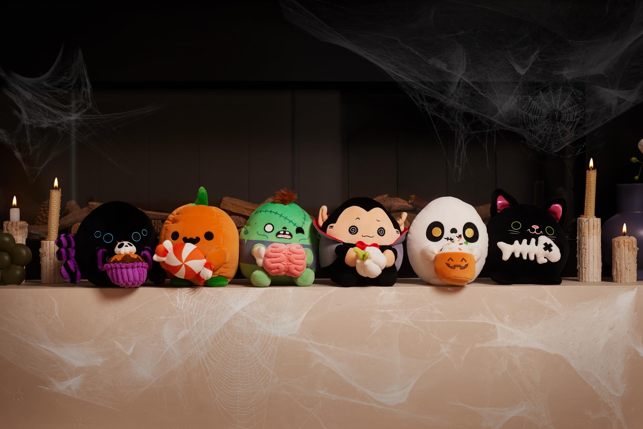 Snackles 8-inch Halloween Series 1 Plush - SALEM by ZURU, Super-Soft Stuffed Doll with Candy Treat 2