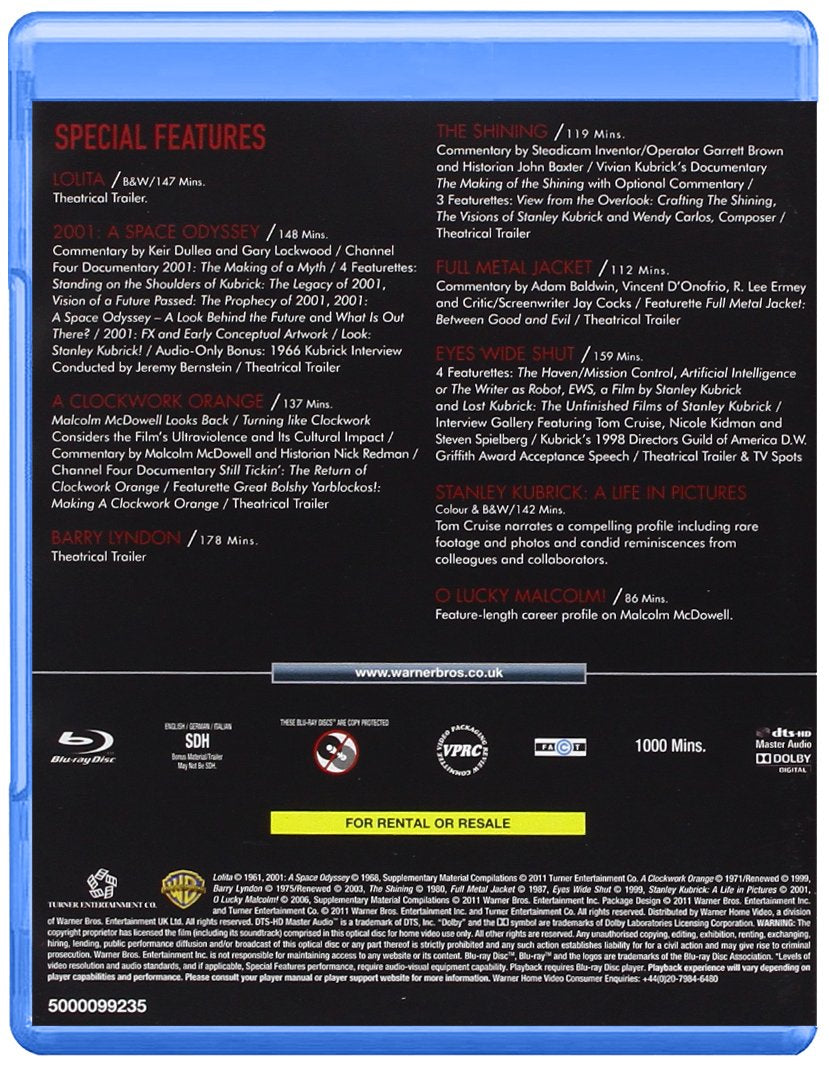 Stanley Kubrick: Visionary Filmmaker Collection (1962-1999) - Blu-ray