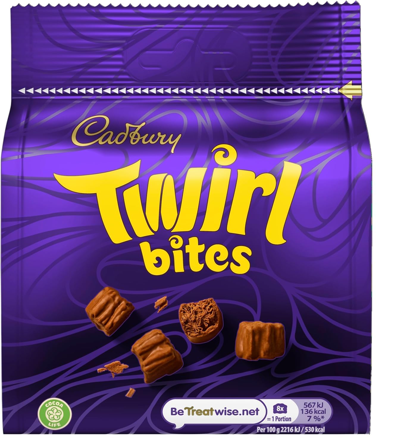 Cadbury Twirl Bites Bag - Smooth & Swirly Milk Chocolate Pieces, 85g 7