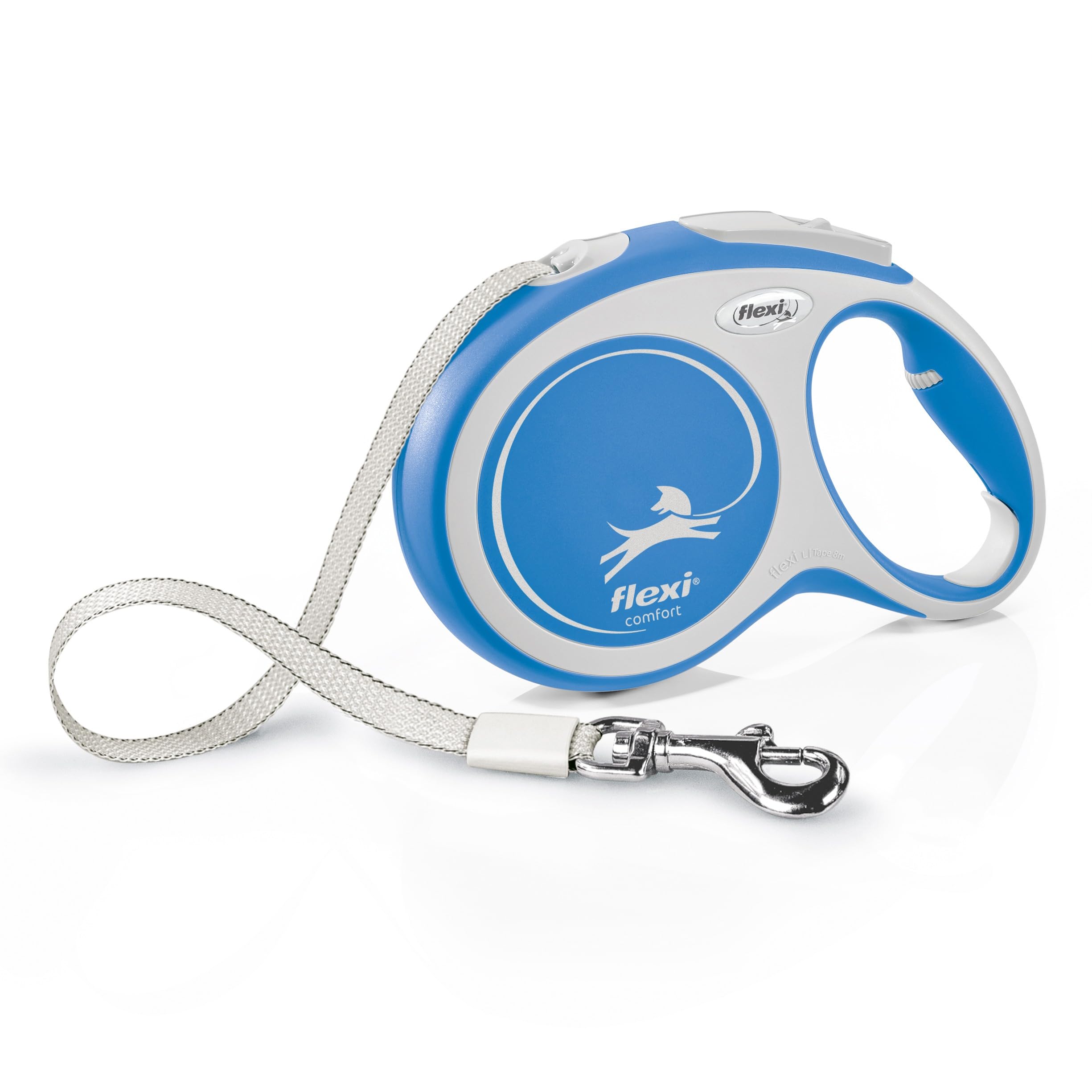 flexi Comfort L Retractable Tape Leash - 8m, Up to 50kg | Blue