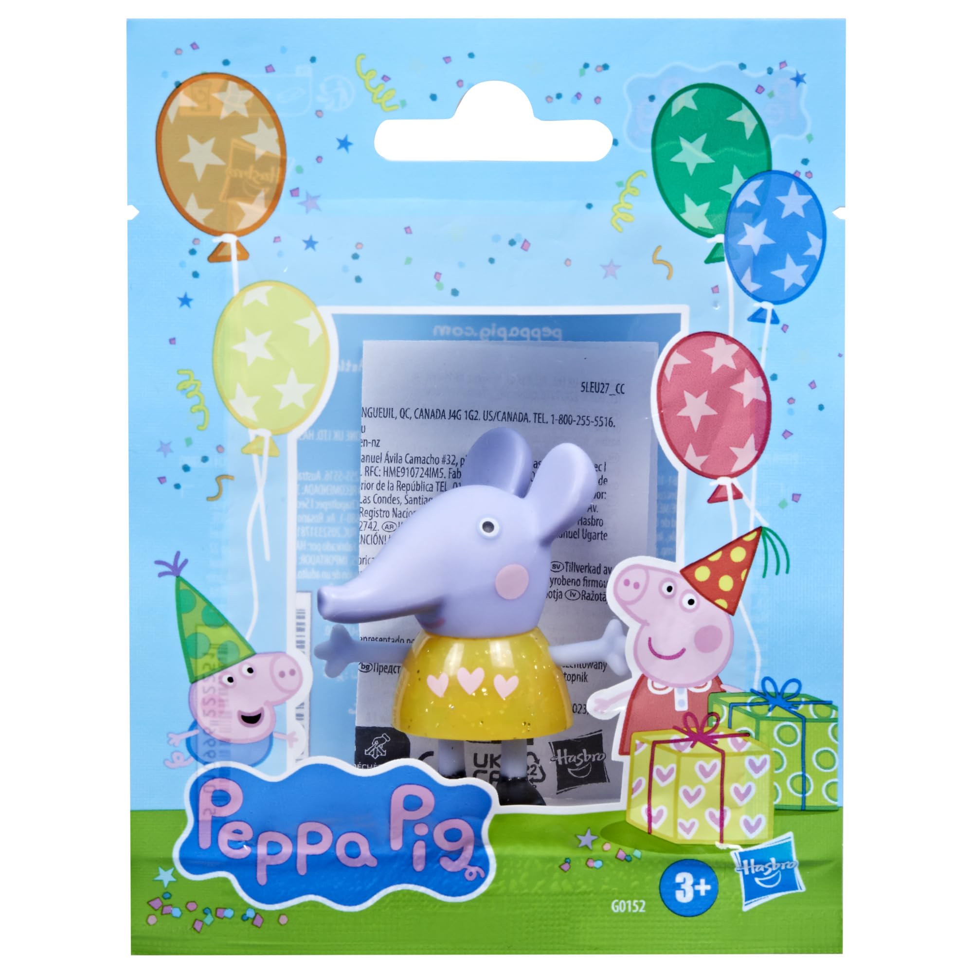 Peppa Pig Peppa’s Party Friends Figure - Shimmery Festive Outfit, 7.5 cm Poseable Action Figure for Kids 3+ 7