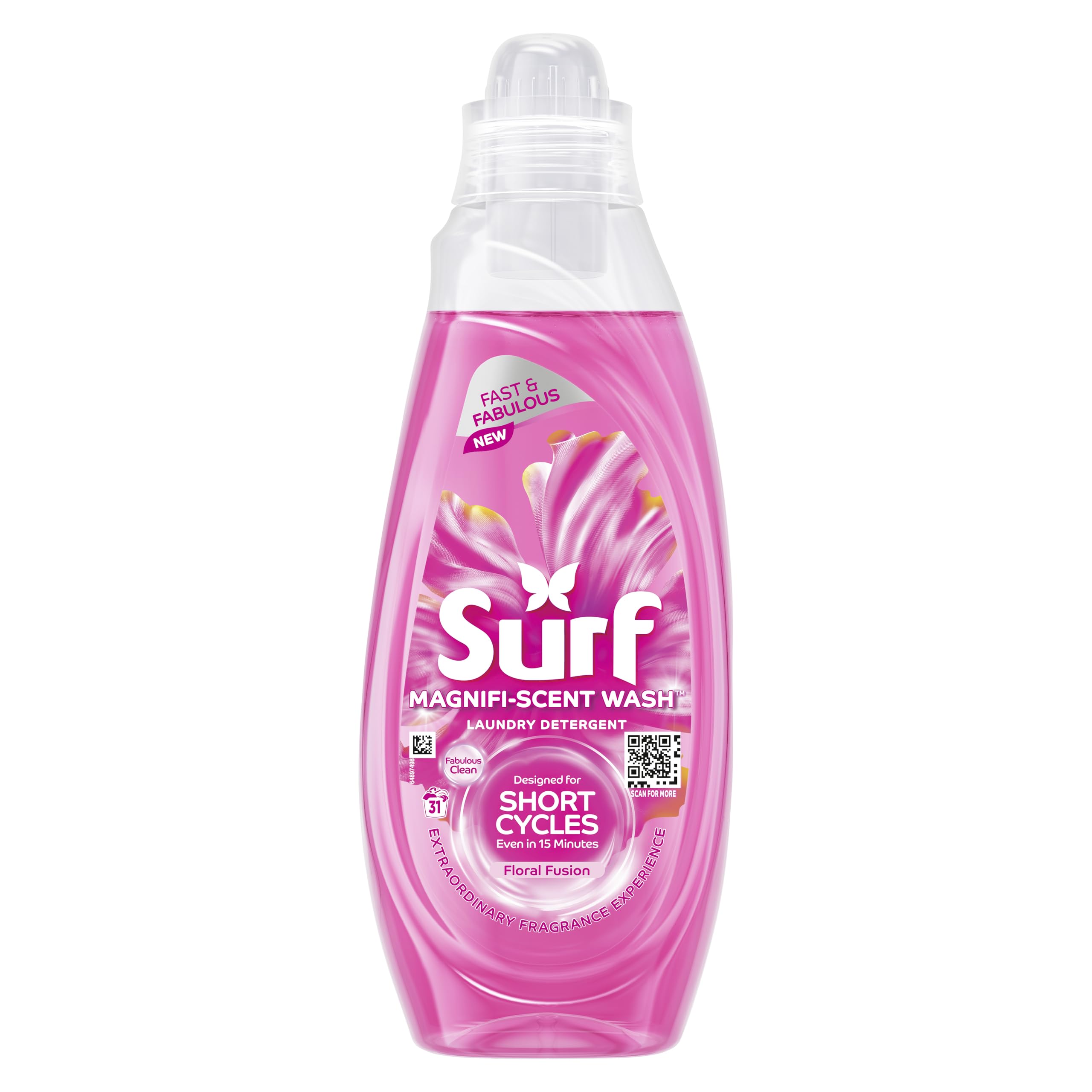 Surf Magnifi-Scent Wash Floral Fusion Laundry Liquid Detergent | 837 ml | For Short Cycles 1