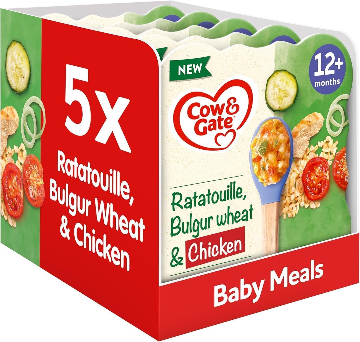 Cow & Gate Ratatouille Bulgur Wheat & Chicken Baby Food Meal - 5 Pack of 230g 1