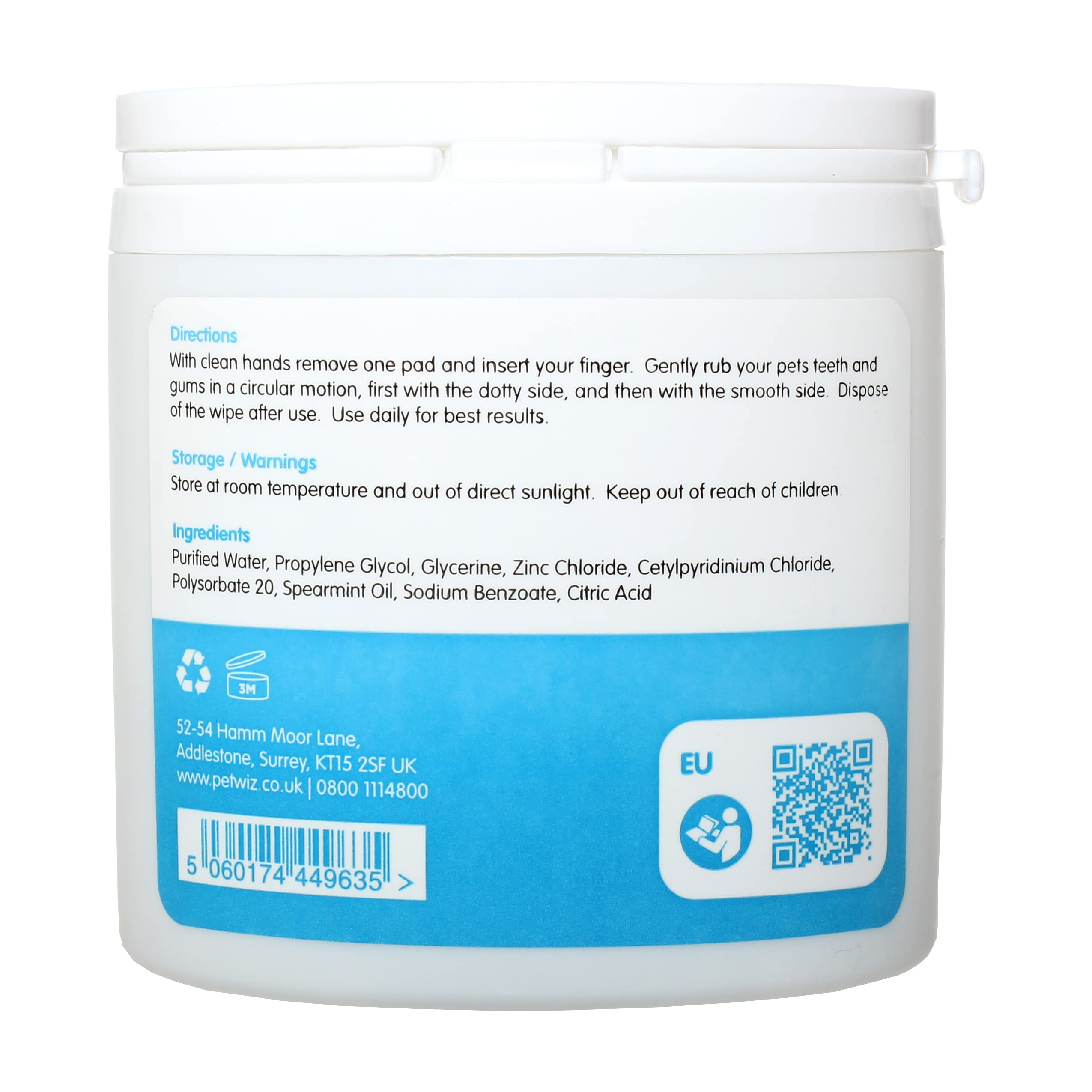 pet wiz Dental Finger Wipes - Removes Plaque & Tartar, Promotes Gum Health | Pack of 50 5