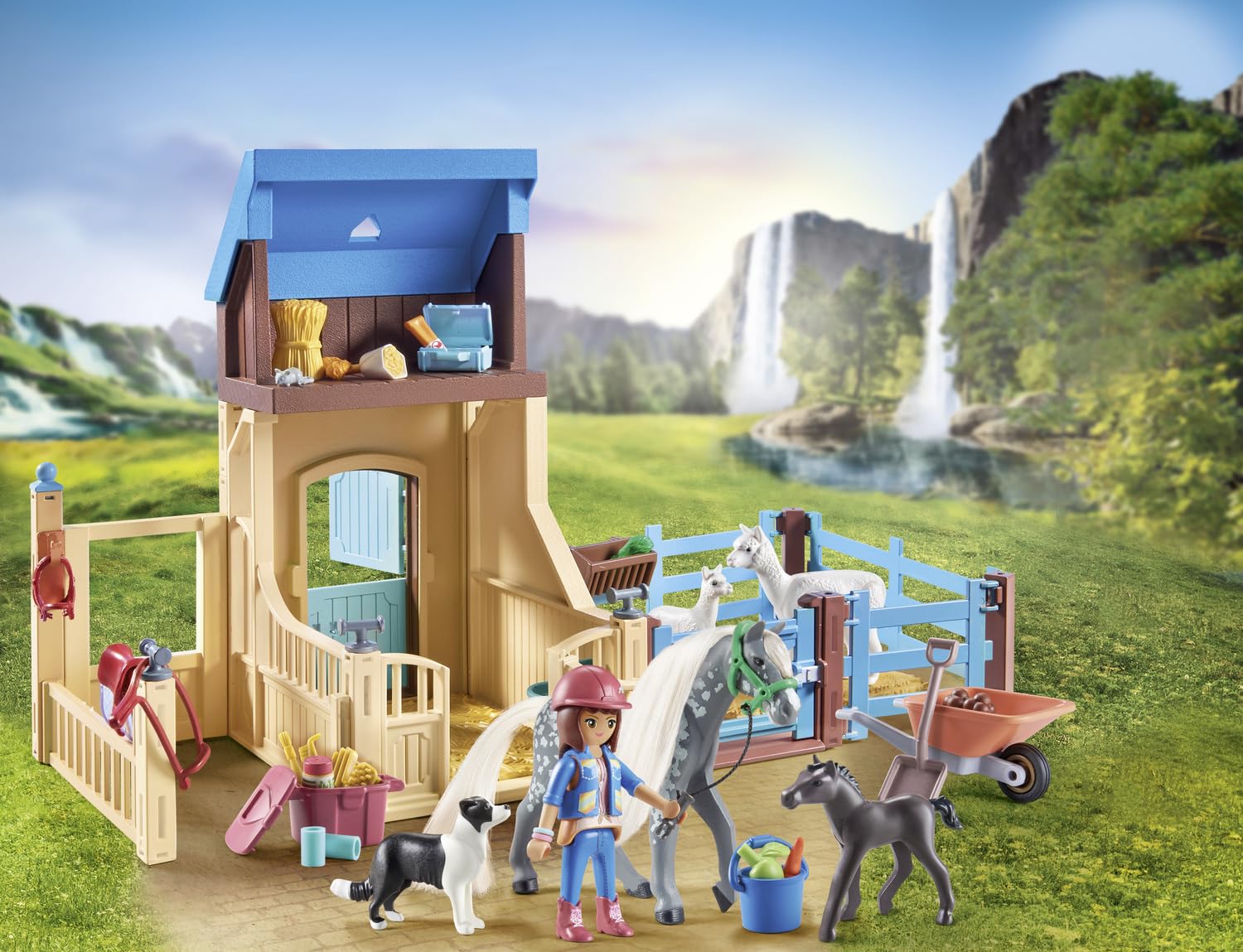 Playmobil 71353 Horses of Waterfall Horse Stall with Amelia and Whisper - Imaginative Play Set for Kids 5+ 10