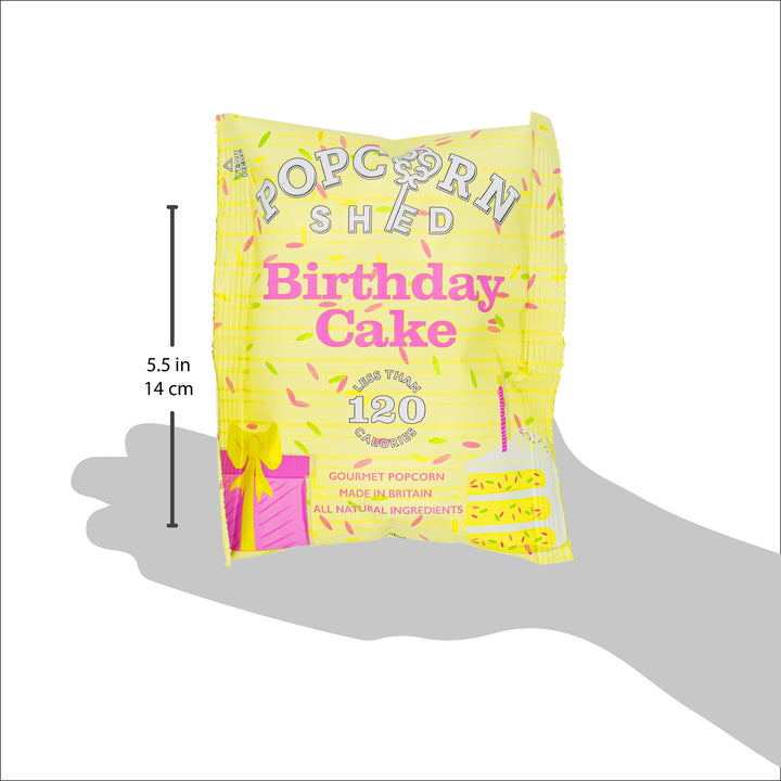 Popcorn Shed Birthday Cake Gourmet Popcorn Snack Pack - Handcrafted Natural Popcorn (24g)