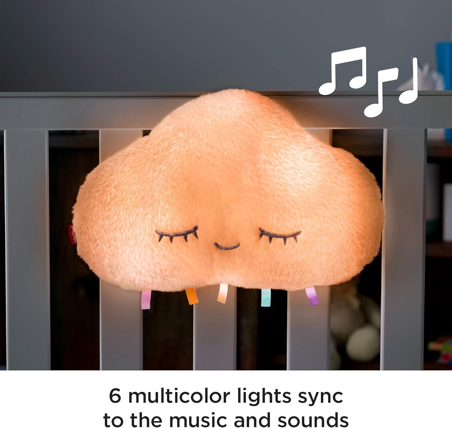 Fisher-Price Twinkle and Cuddle Cloud Soother – Musikalisches Leuchtplüschtier für Babys 3