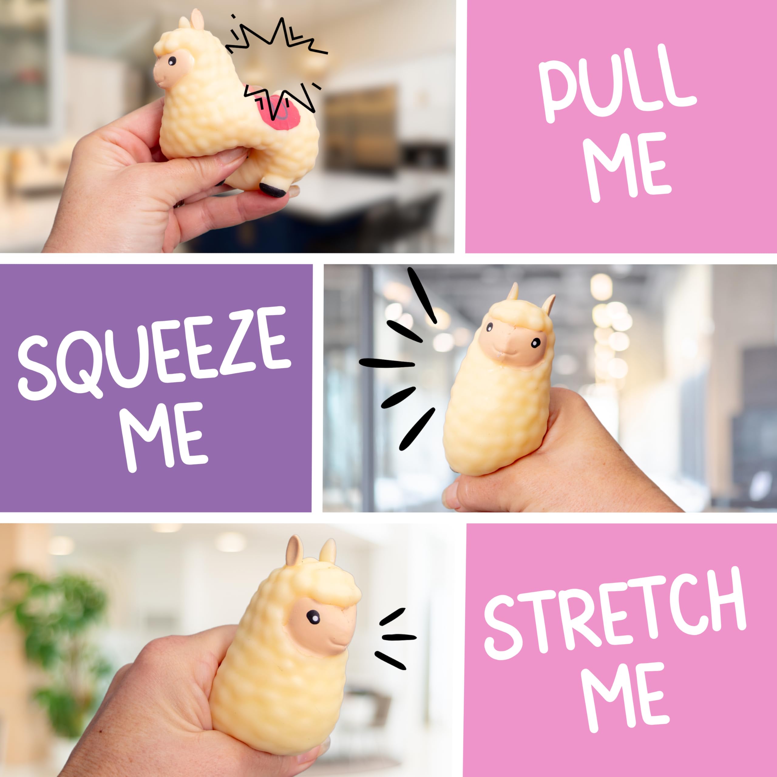 Calma Llama Fun Stress Relief Squeeze Toy | Multicoloured Silicone Fidget for Anxiety | Office Desk Accessory & Gift 6