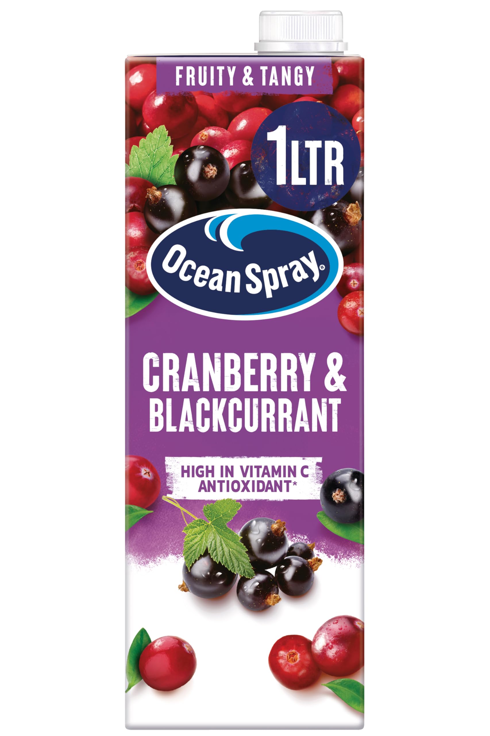 Ocean Spray Cranberry & Blackcurrant Juice Drink - 1L Carton | Rich in Vitamin C | No Artificial Sweeteners 1