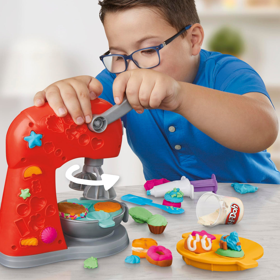 Play-Doh Kitchen Creations Magical Mixer Playset - Toy Mixer with 5 Cans of Play-Doh for Kids 3+