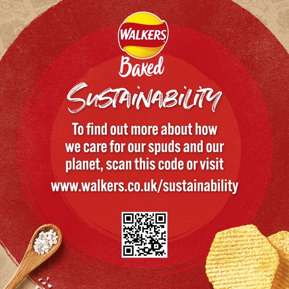 Walkers Baked Snacks Sea Salt 6 x 22g